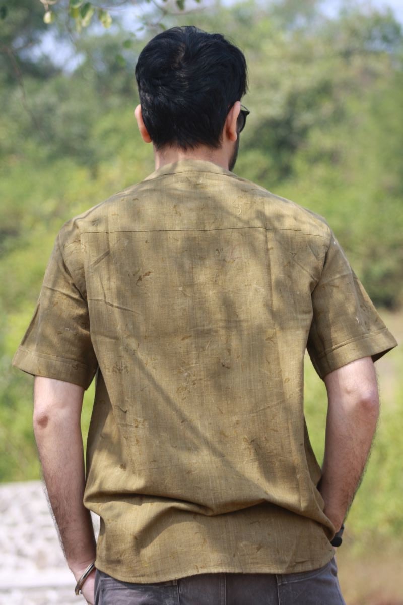 Hawa Hawaii Khadi Shirt | Light & Breathable Handwoven Cotton Shirt – Mens Shirt on Brown Living™. SKU: HHO03. Img 4.