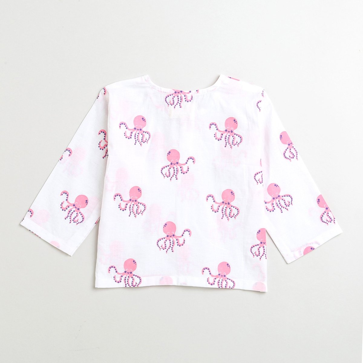 Hearty Octopus - Unisex Infant Cottom Nightwear – Kids Onesies on Brown Living™. SKU: MITHIC - 0643050. Img 4.