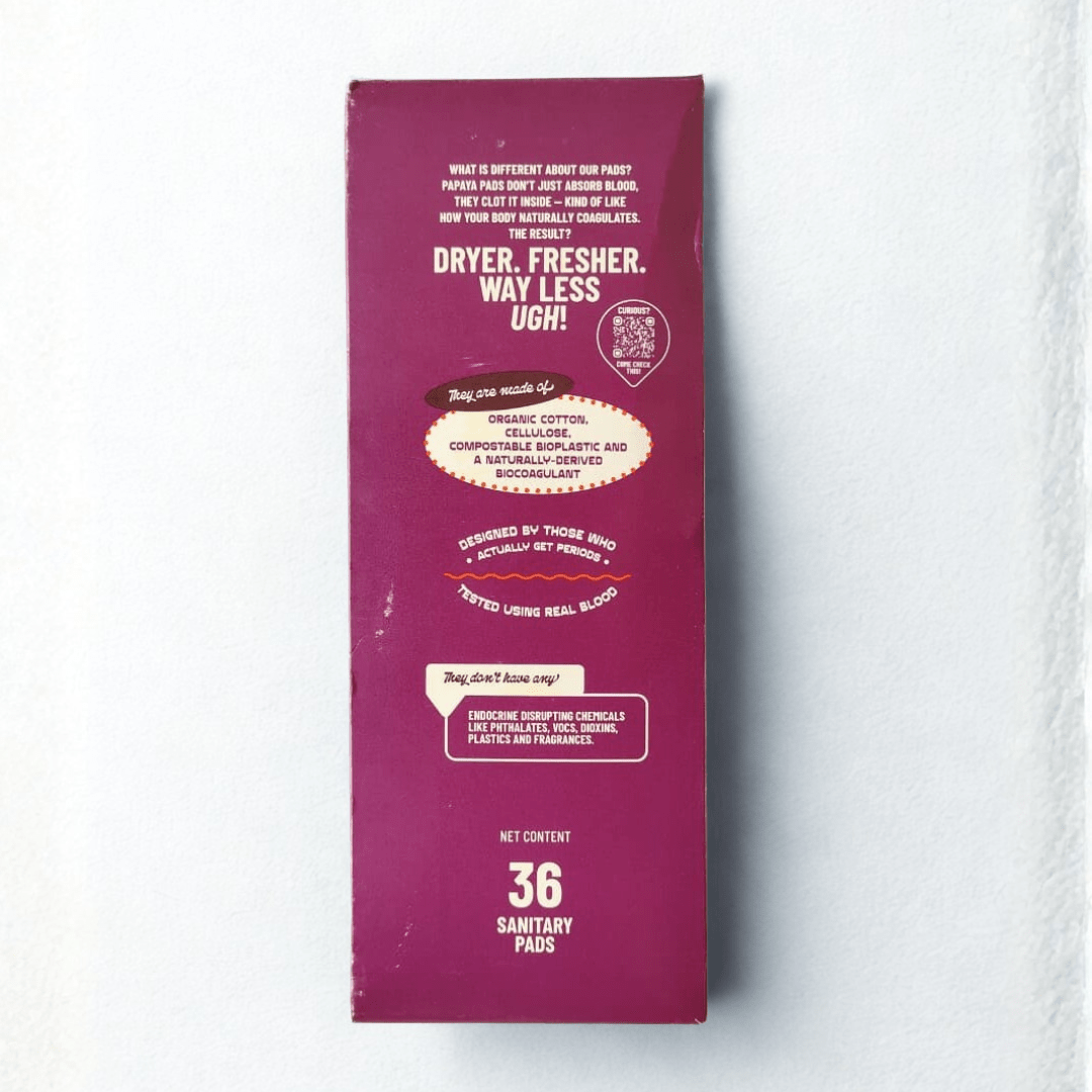 Heavy Flow Menstrual Pads Pack Of 36 | High Absorbency Pads – Sanitary Pad on Brown Living™. SKU: PPHF36. Img 2.