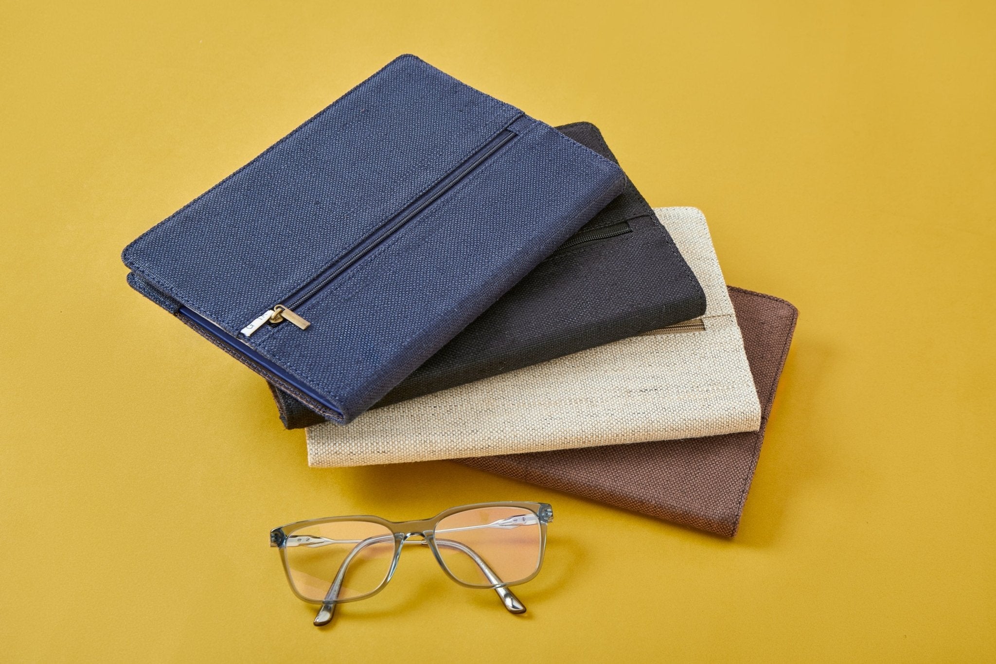 Hemp A5 Diary Cover | Eco - Friendly Notebook Sleeve – Desk Organizers on Brown Living™. SKU: GDC02-NATURAL. Img 10.