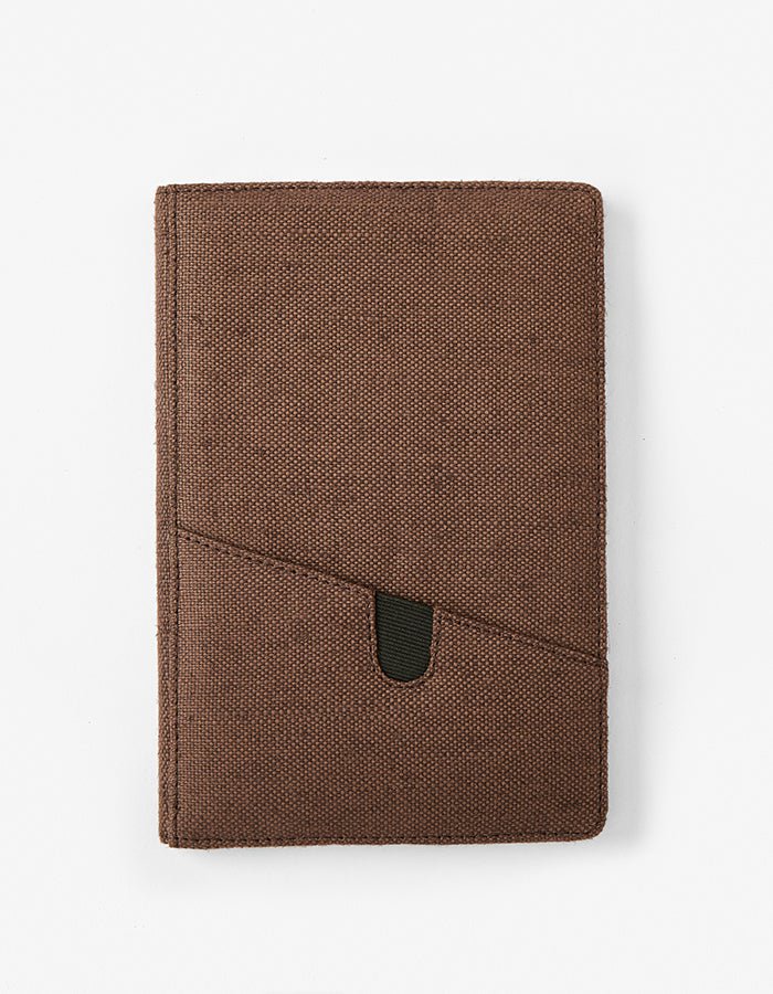 Hemp A5 Non - Dated Diary with Pocket | Eco - Friendly Handmade Journal – Notebooks & Notepads on Brown Living™. SKU: GD02-BROWN. Img 13.