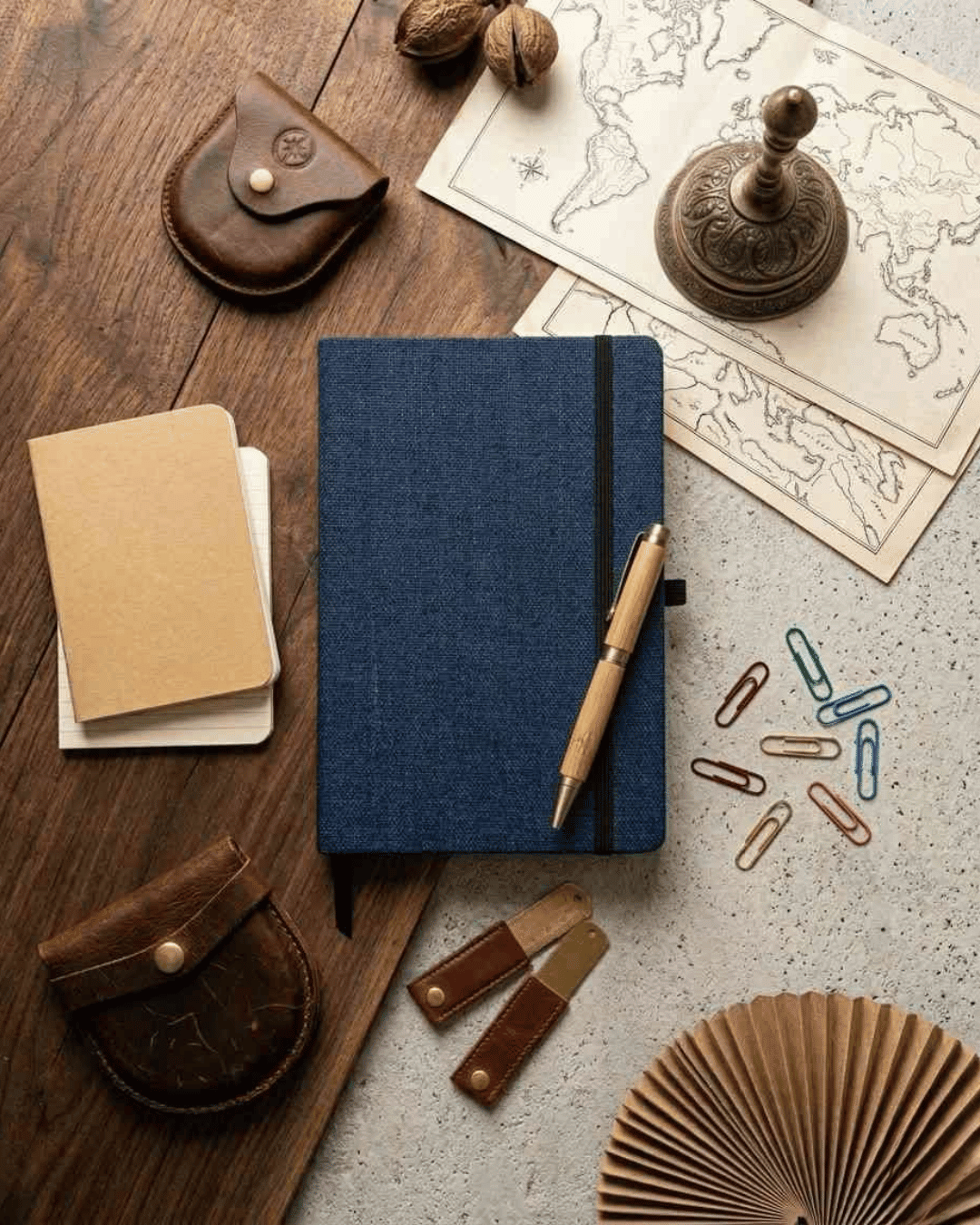 Hemp A5 Notebook Diary with Elastic Lock & Pen Loop – Notebooks & Notepads on Brown Living™. SKU: GD05-BLACK. Img 6.