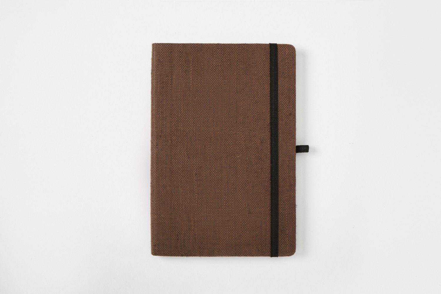 Hemp A5 Notebook Diary with Elastic Lock & Pen Loop – Notebooks & Notepads on Brown Living™. SKU: GD05-BROWN. Img 16.