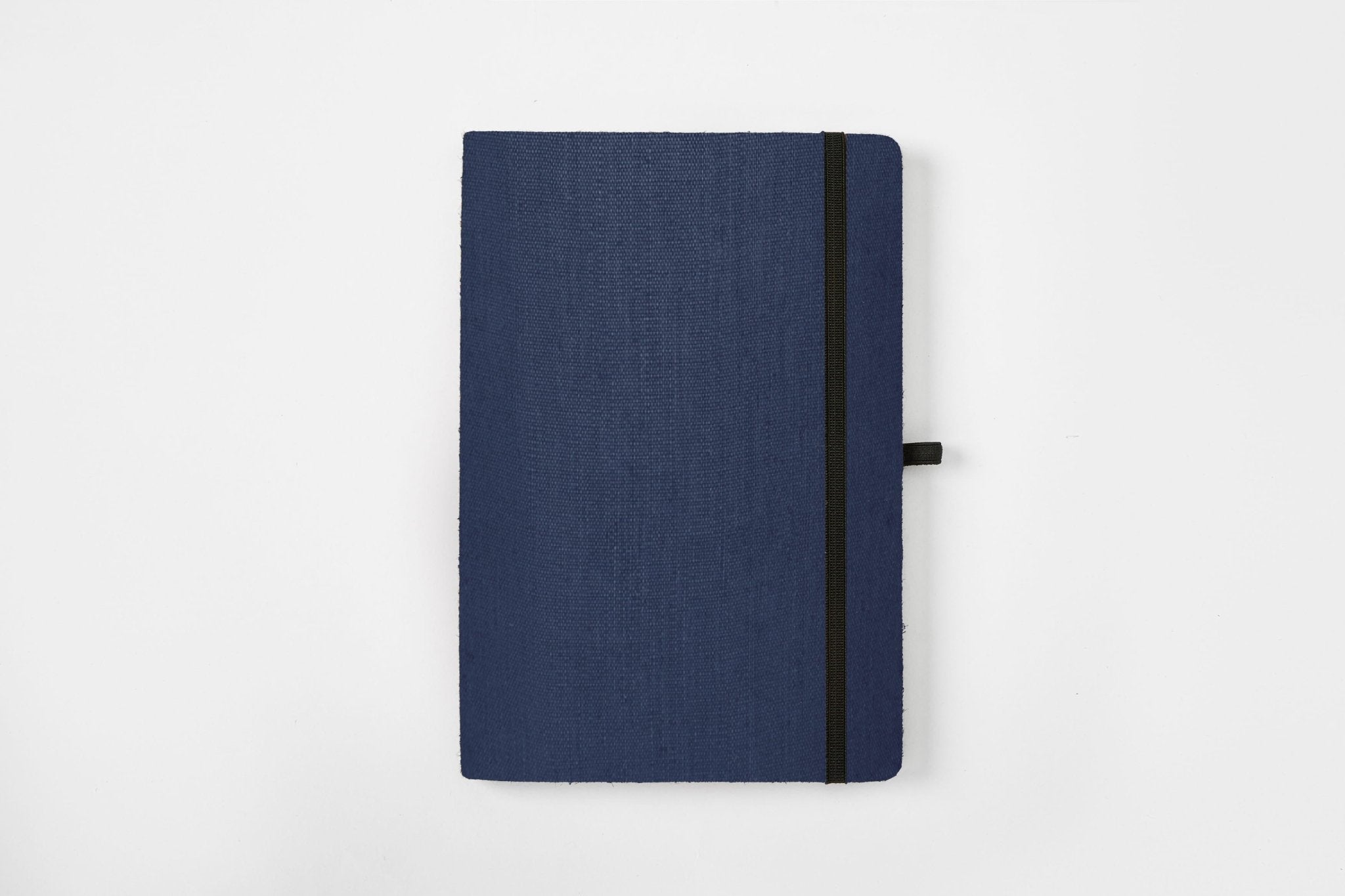 Hemp A5 Notebook Diary with Elastic Lock & Pen Loop – Notebooks & Notepads on Brown Living™. SKU: GD05-NAVYBLUE. Img 5.