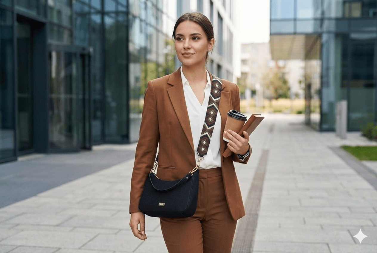 Hemp Lunar Shoulder Sling Bag | Eco - Friendly Everyday Crossbody – Bags on Brown Living™. SKU: GSB02-BLACK. Img 7.