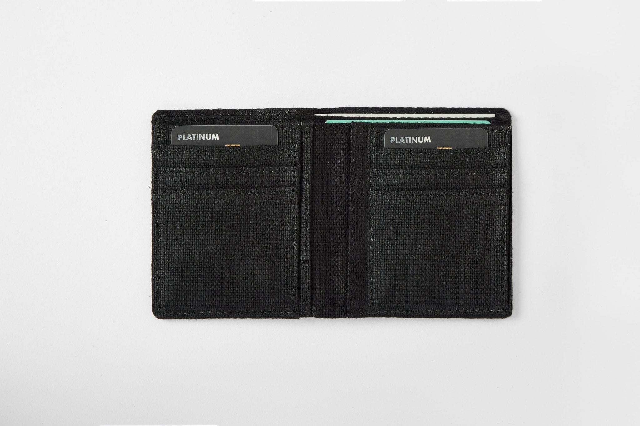 Hemp Men’s Wallet | Eco - Friendly & Sustainable Vegan Wallet for Men – Mens Wallet on Brown Living™. SKU: GWL01-BLACK. Img 2.