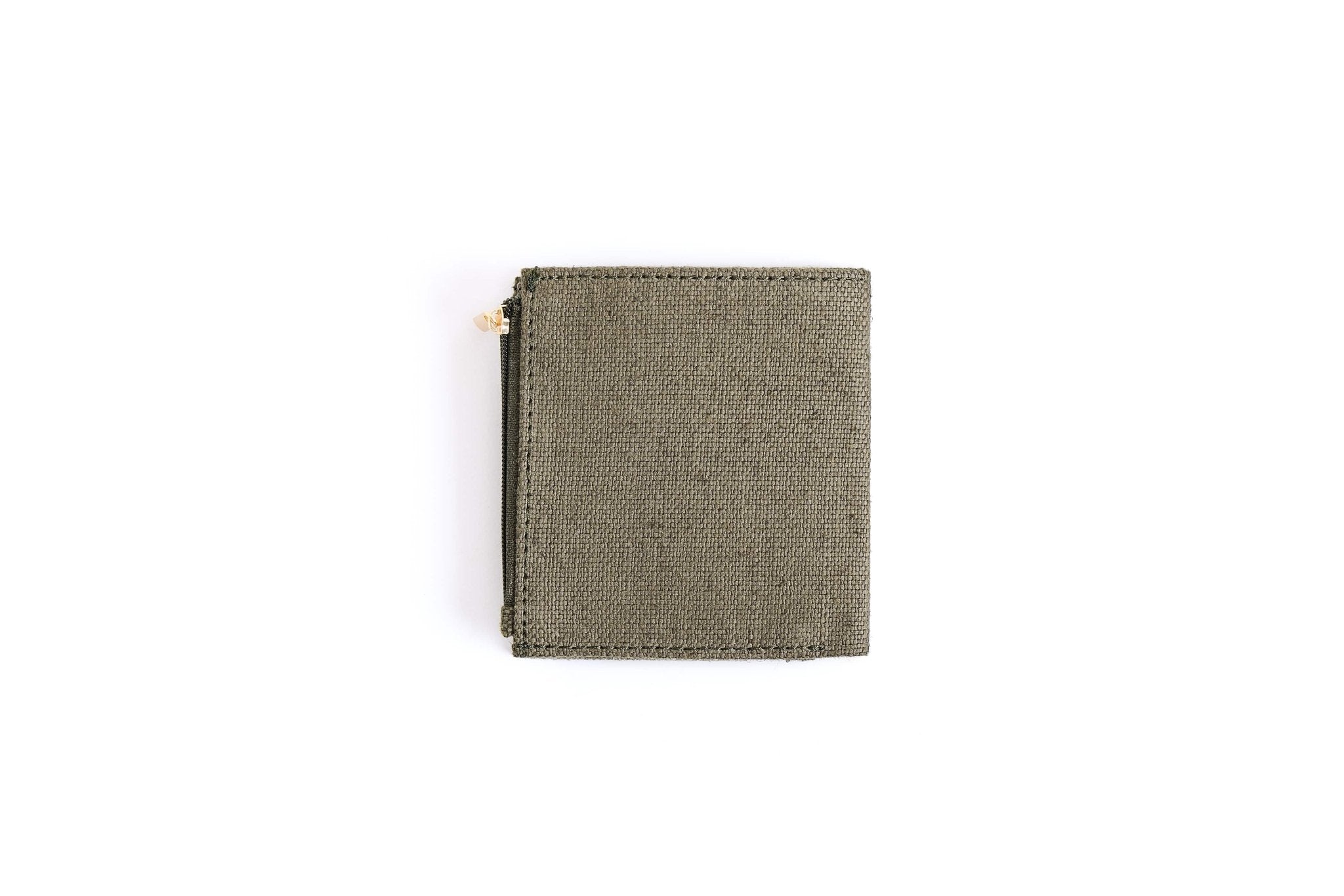 Hemp Men’s Wallet with Coin Pocket | Eco - Friendly & Sustainable Wallet – Mens Wallet on Brown Living™. SKU: GWL02-OLIVE. Img 8.