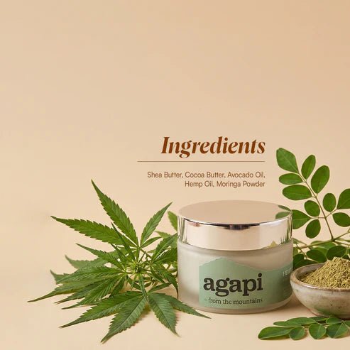 Hemp Moringa Foot Cream- 55g – Foot Cream on Brown Living™. SKU: HMFC-01. Img 3.