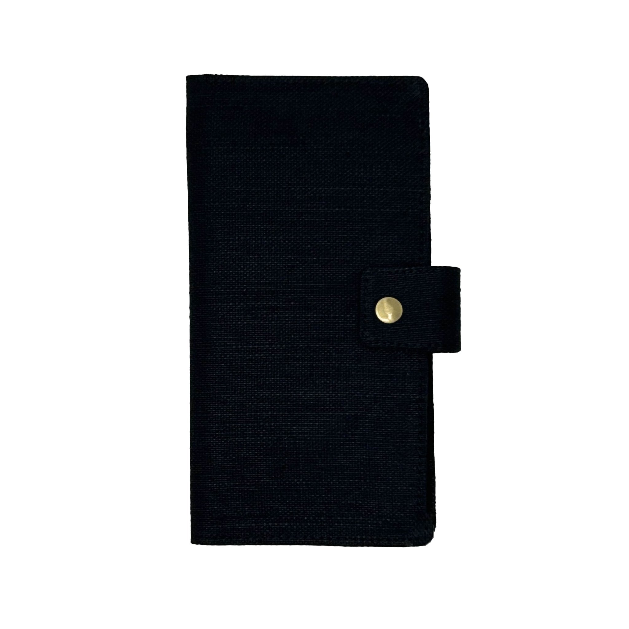 Hemp Multi - Utility Passport Holder | Eco - Friendly Travel Organizer – Passport Wallet on Brown Living™. SKU: GPH02-BLACK. Img 1.