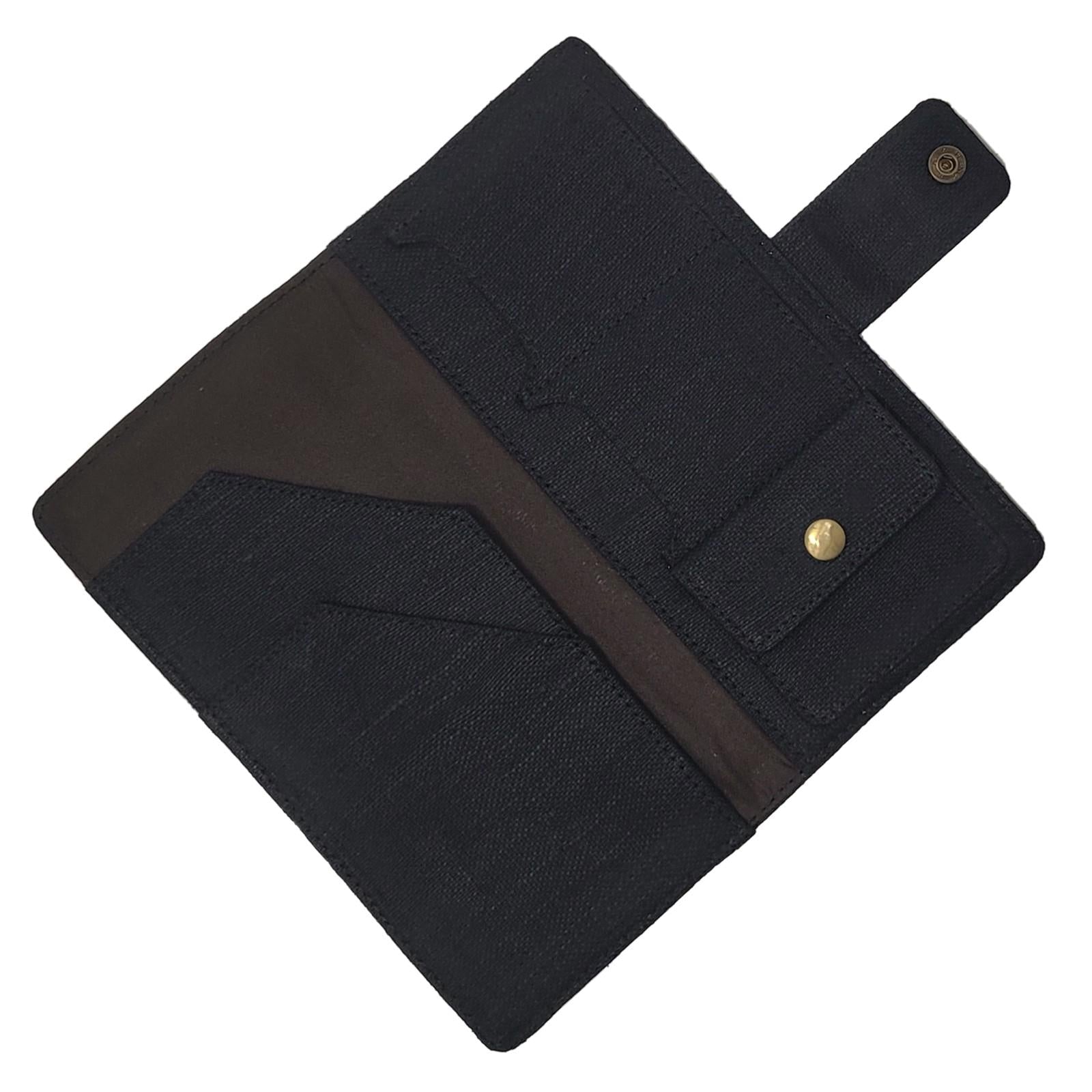 Hemp Multi - Utility Passport Holder | Eco - Friendly Travel Organizer – Passport Wallet on Brown Living™. SKU: GPH02-NAVYBLUE. Img 8.