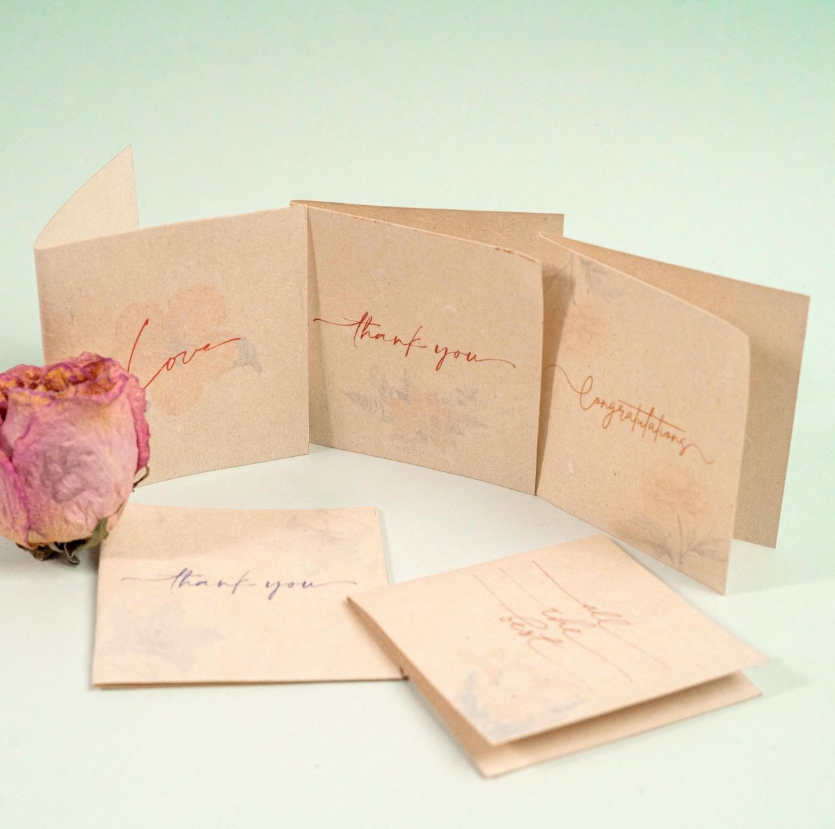 Hemp Paper Gift Cards | Set 5 Envelopes | Uttarakhand, Samudra & Pushp – Greeting & Note Cards by Pravaah India available on Brown Living™. Pushp Gift Cards Set . SKU: PRA23ST03GC. Img 13.