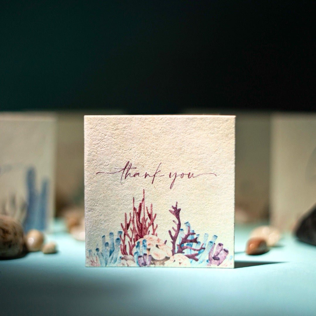Hemp Paper Gift Cards | Set 5 Envelopes | Uttarakhand, Samudra & Pushp – Greeting & Note Cards by Pravaah India available on Brown Living™. Samudra Gift Cards Set . SKU: PRA23ST01GC. Img 2.
