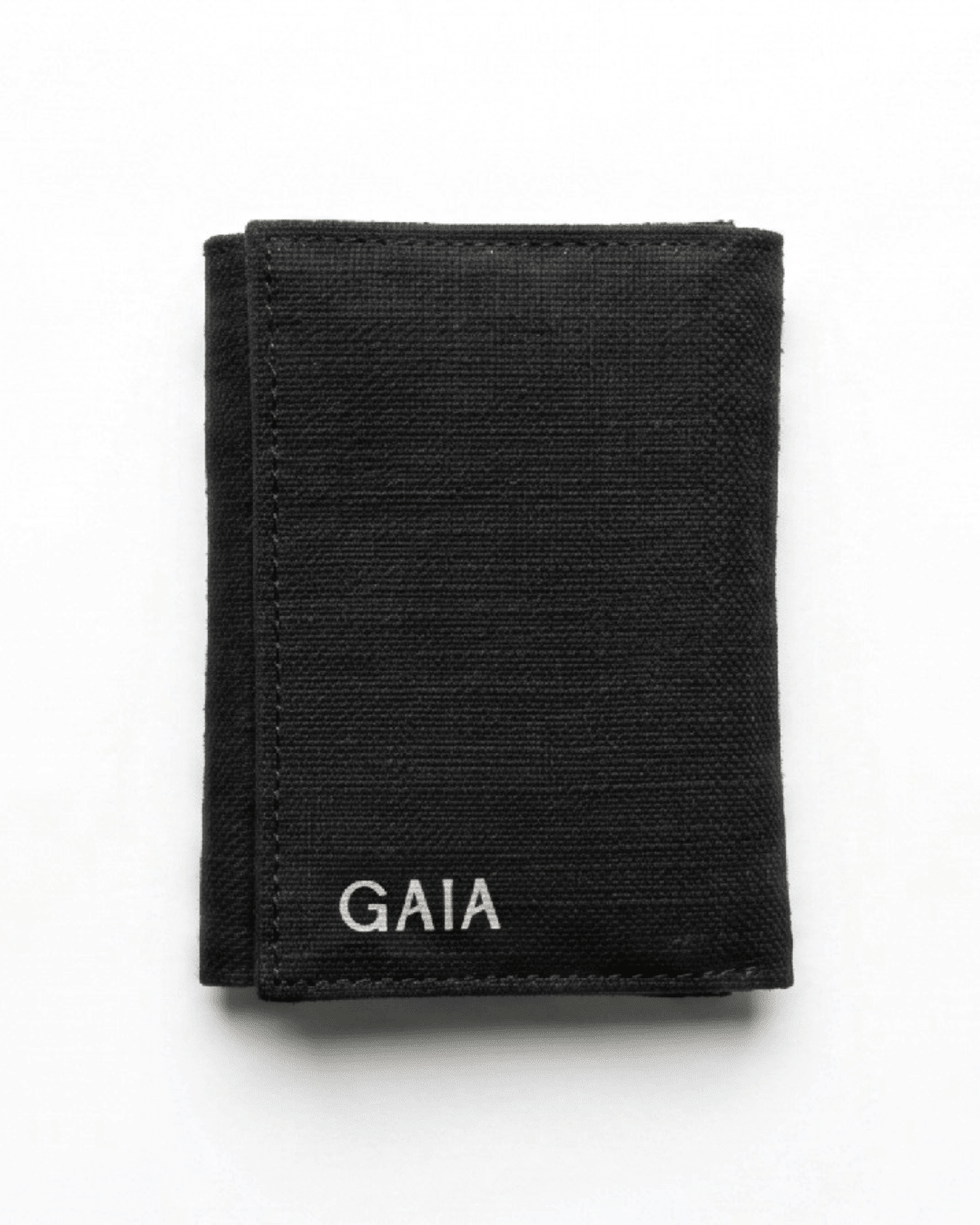 Hemp Plain 3 Fold Unisex Wallet Eco Friendly Minimal Wallet – Wallets on Brown Living™. SKU: GWL05-BLACK. Img 3.
