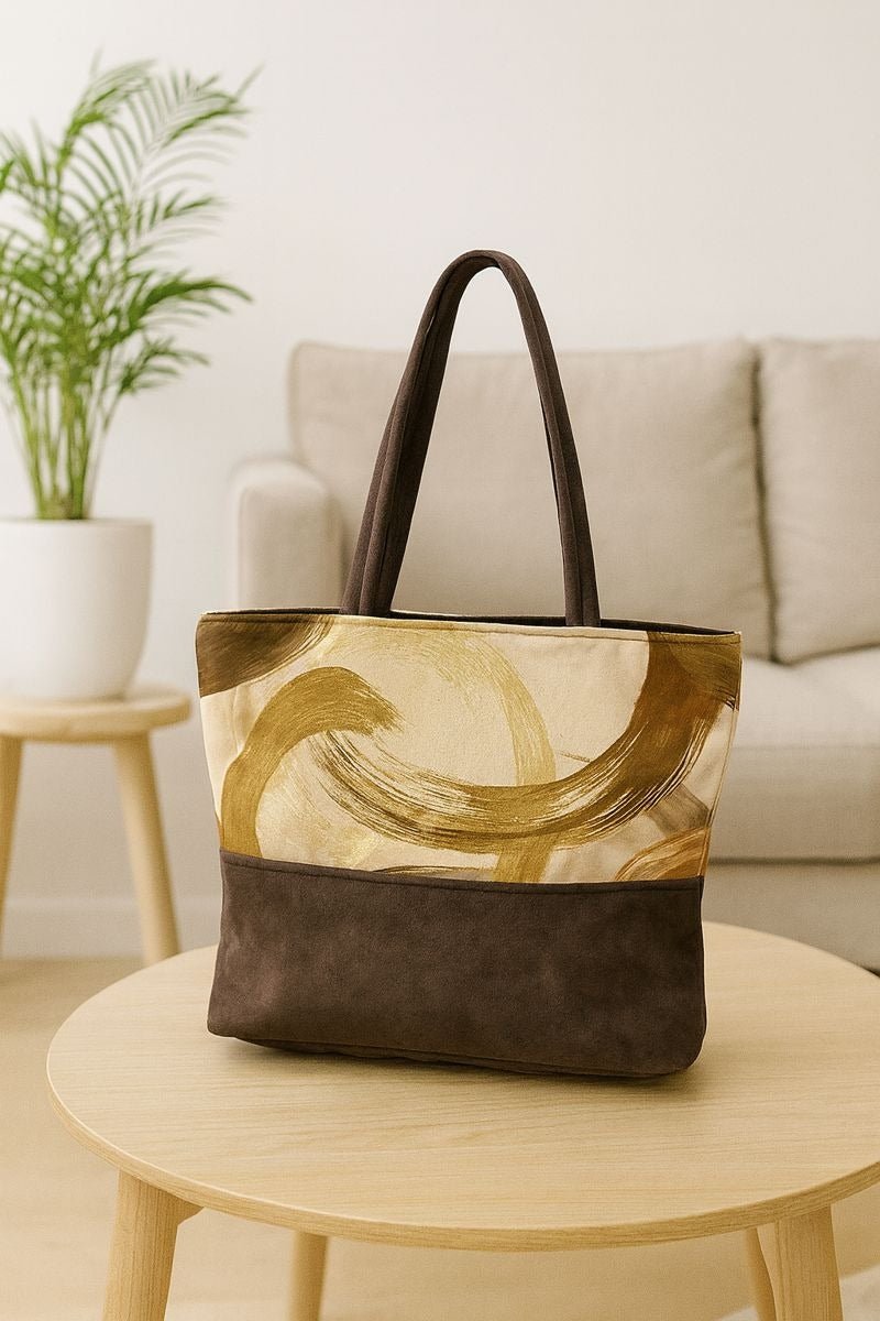 Hemp Tote Bag | Handcrafted Everyday Carry Bag – Tote Bags on Brown Living™. SKU: BLIA01_Design4. Img 4.