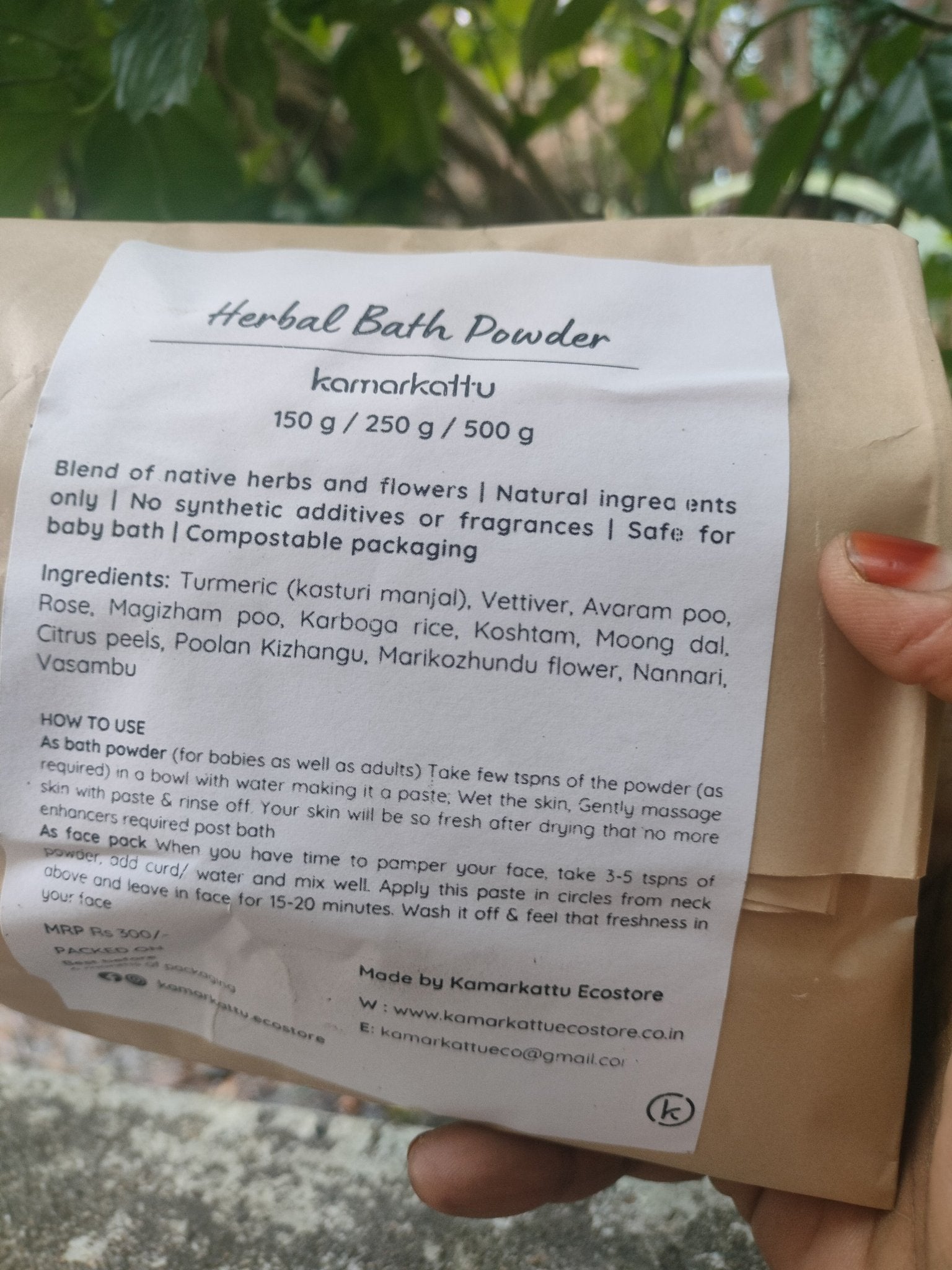 Herbal Bath Powder - 250 g – Body Bathing Powder on Brown Living™. SKU: 148 - 03887 - HBP_KK. Img 3.