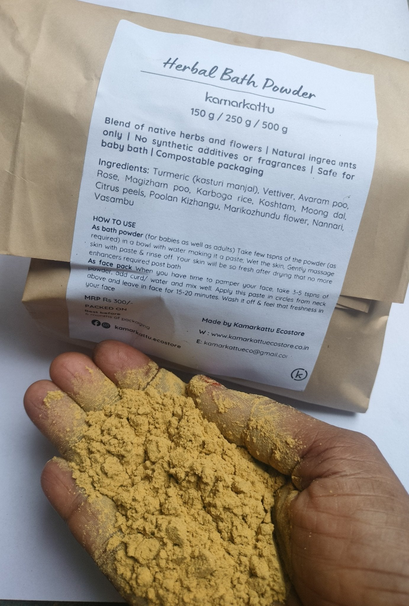 Herbal Bath Powder - 250 g – Body Bathing Powder on Brown Living™. SKU: 148 - 03887 - HBP_KK. Img 4.