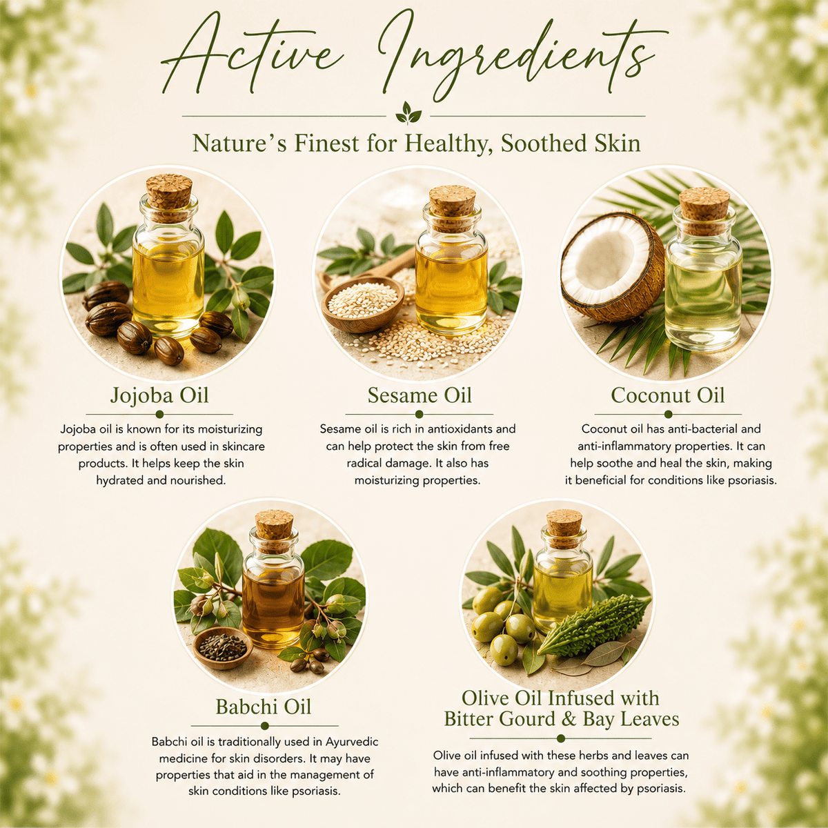 Herbal Daily Skin Care | Psoriasis Oil - 100 ml – Body Oil on Brown Living™. SKU: PERE30. Img 3.