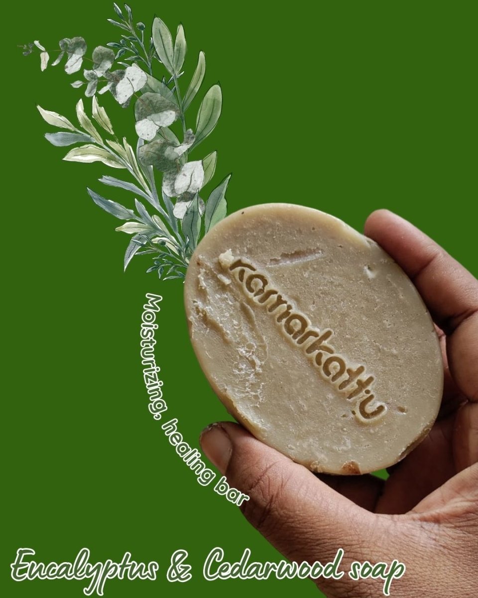 Herbs packed bath soaps - Handmade: Pack of 3 – Body Soap by Kamarkattu Ecostore available on Brown Living™. Eucalyptus & Cedarwood - Pack Of 3 Without Loofah. SKU: ecl3. Img 13.