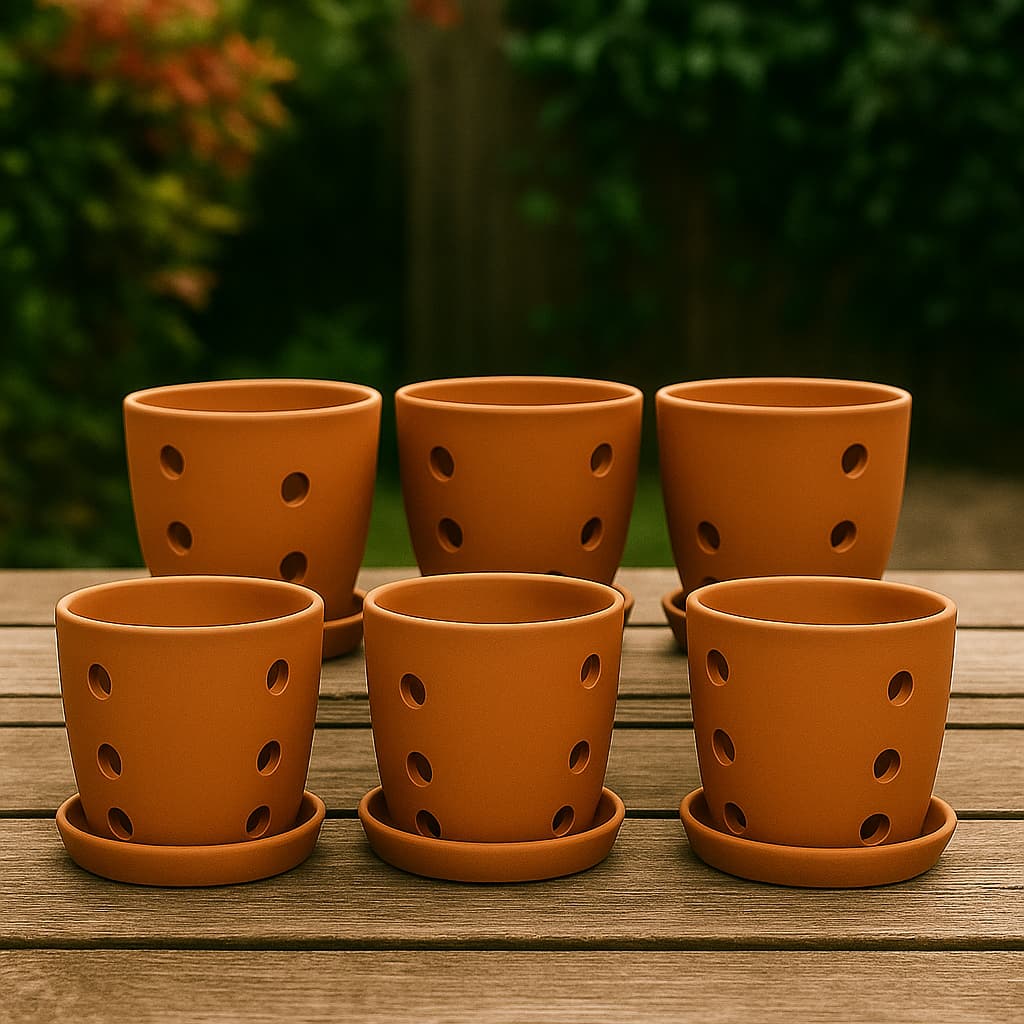 Hexagonal Orchid Planter 4 Inch | Indoor Decorative Pot – Home & Garden on Brown Living™. SKU: PL21-8D. Img 7.