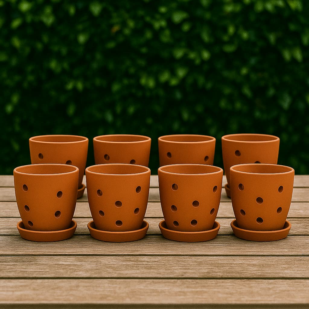 Hexagonal Orchid Planter 4 Inch | Indoor Decorative Pot – Home & Garden on Brown Living™. SKU: PL21-8D. Img 4.