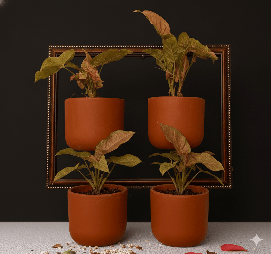 Hexane 4 Inch Terracotta Wall Planter | Hanging Wall Pot – Home & Garden on Brown Living™. SKU: PL26-12. Img 19.