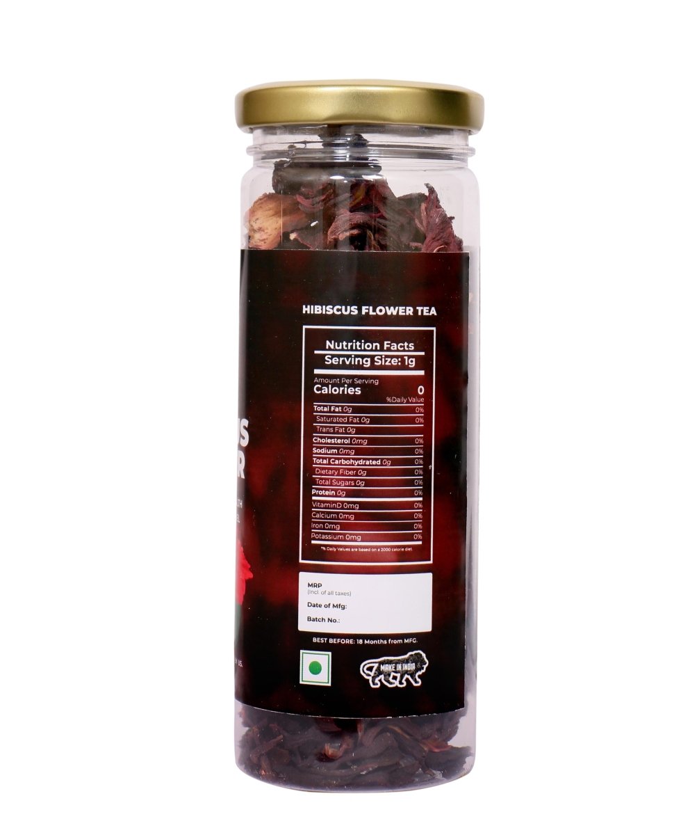 Hibiscus Flower Tea | Caffeine - Free Herbal Tea for Heart & Skin Health – Tea by JUNGLE STING available on Brown Living™. . SKU: JSHIBISCUS. Img 3.