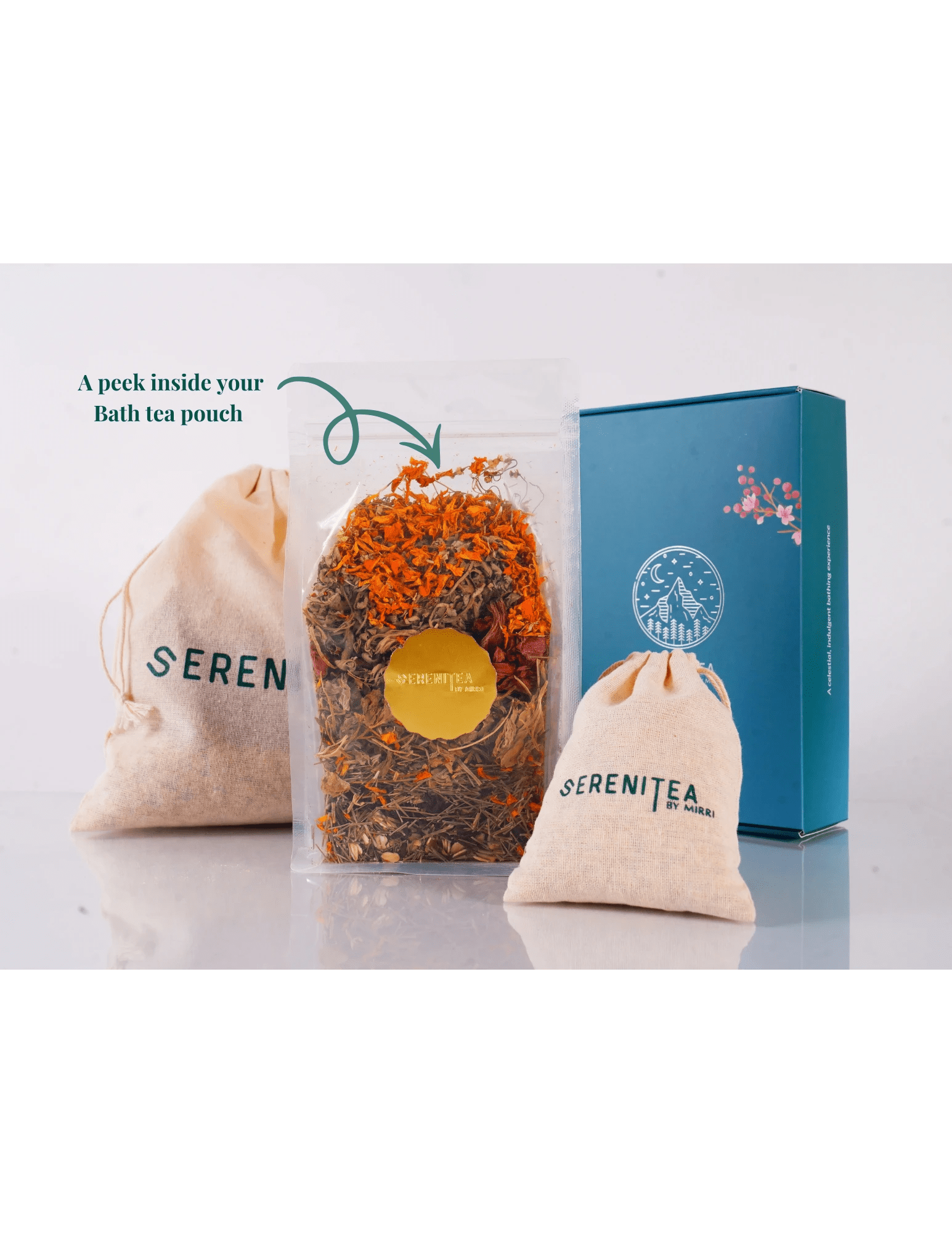 Himalayan Forest Bath Tea –Natural Herbal Bath Infusion for Relaxation – Bath Salt on Brown Living™. SKU: 300004. Img 3.