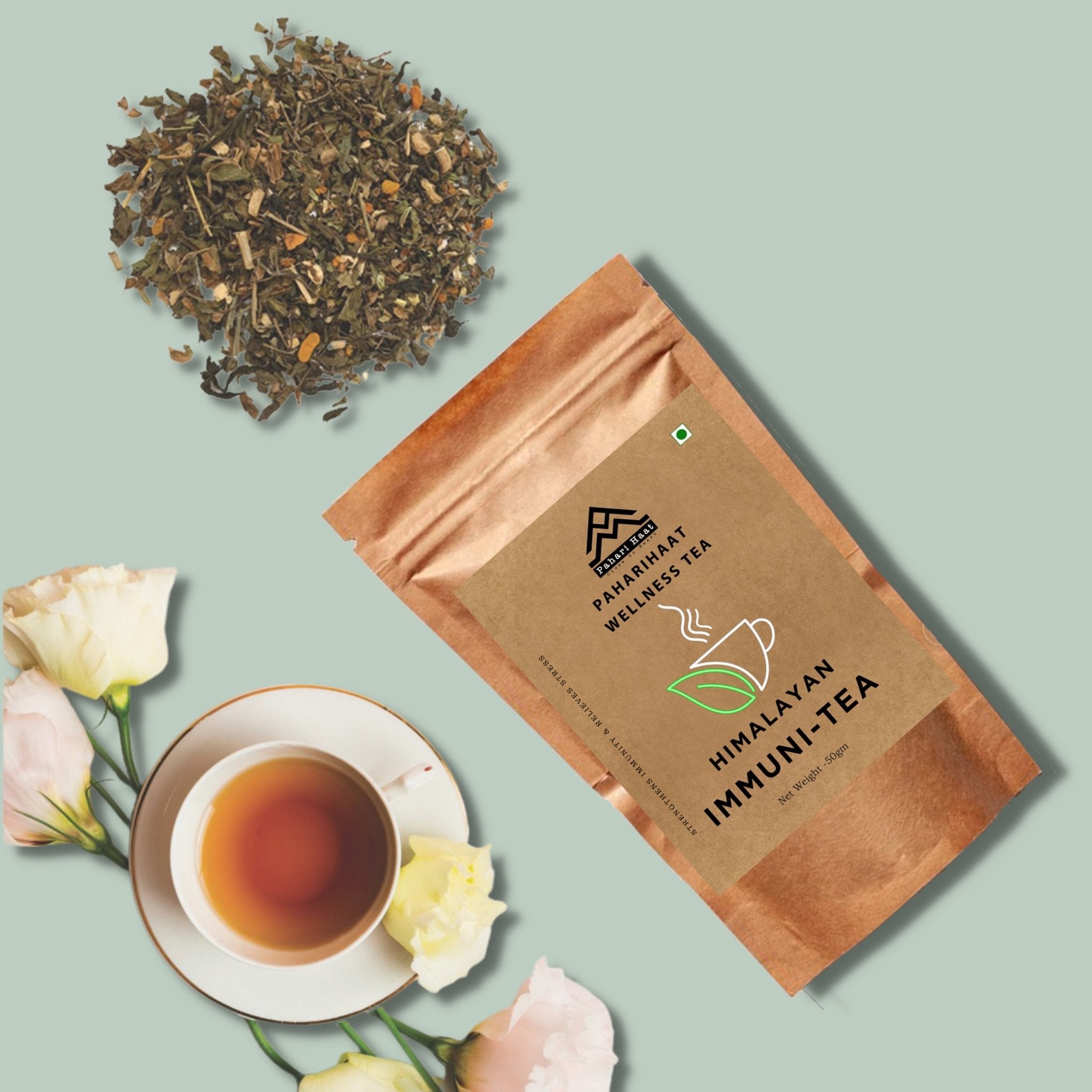 Himalayan Immuni - Tea – Herbal Blend for Natural Immunity Boost – Tea on Brown Living™. SKU: HIMT-50. Img 1.