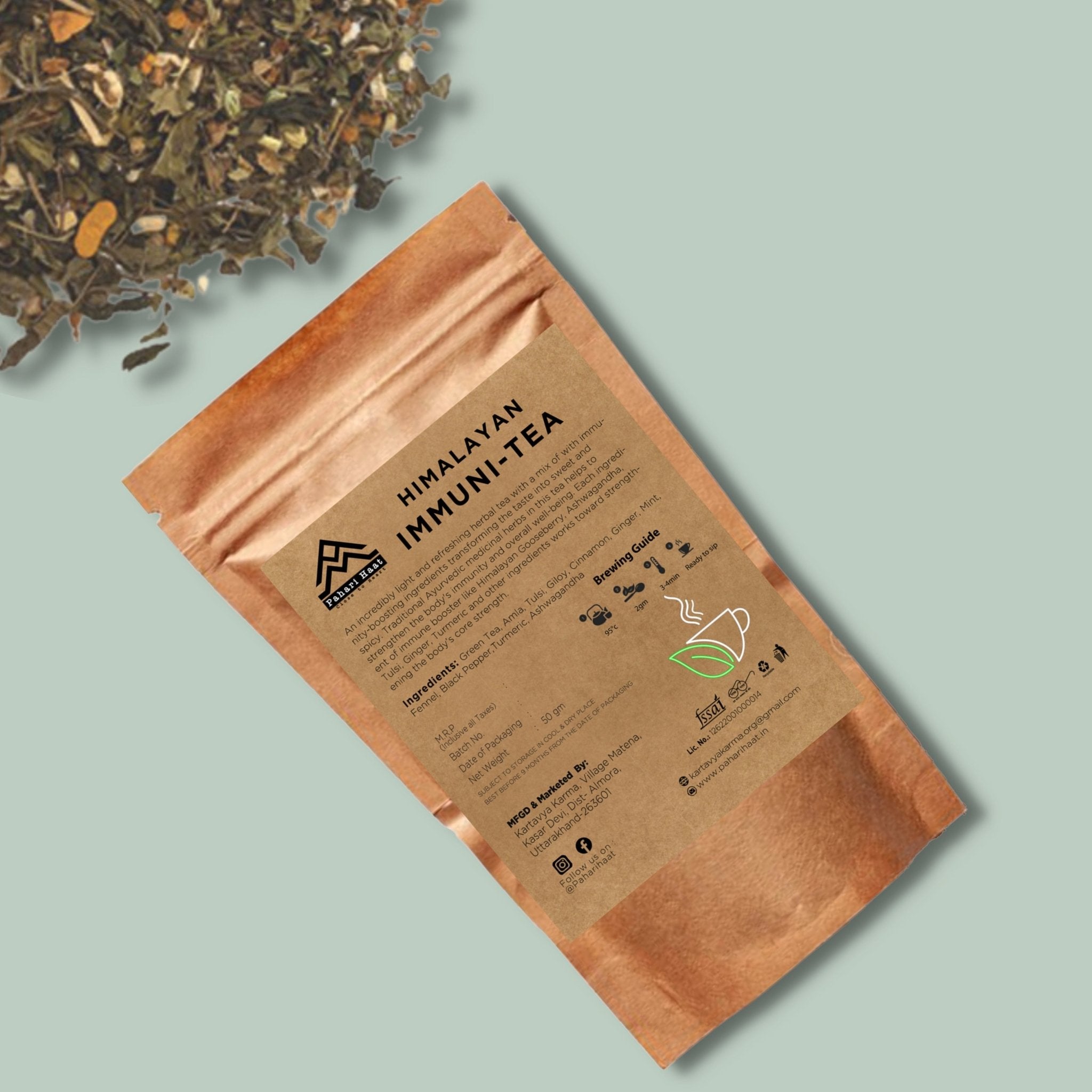 Himalayan Immuni - Tea – Herbal Blend for Natural Immunity Boost – Tea on Brown Living™. SKU: HIMT-50. Img 4.