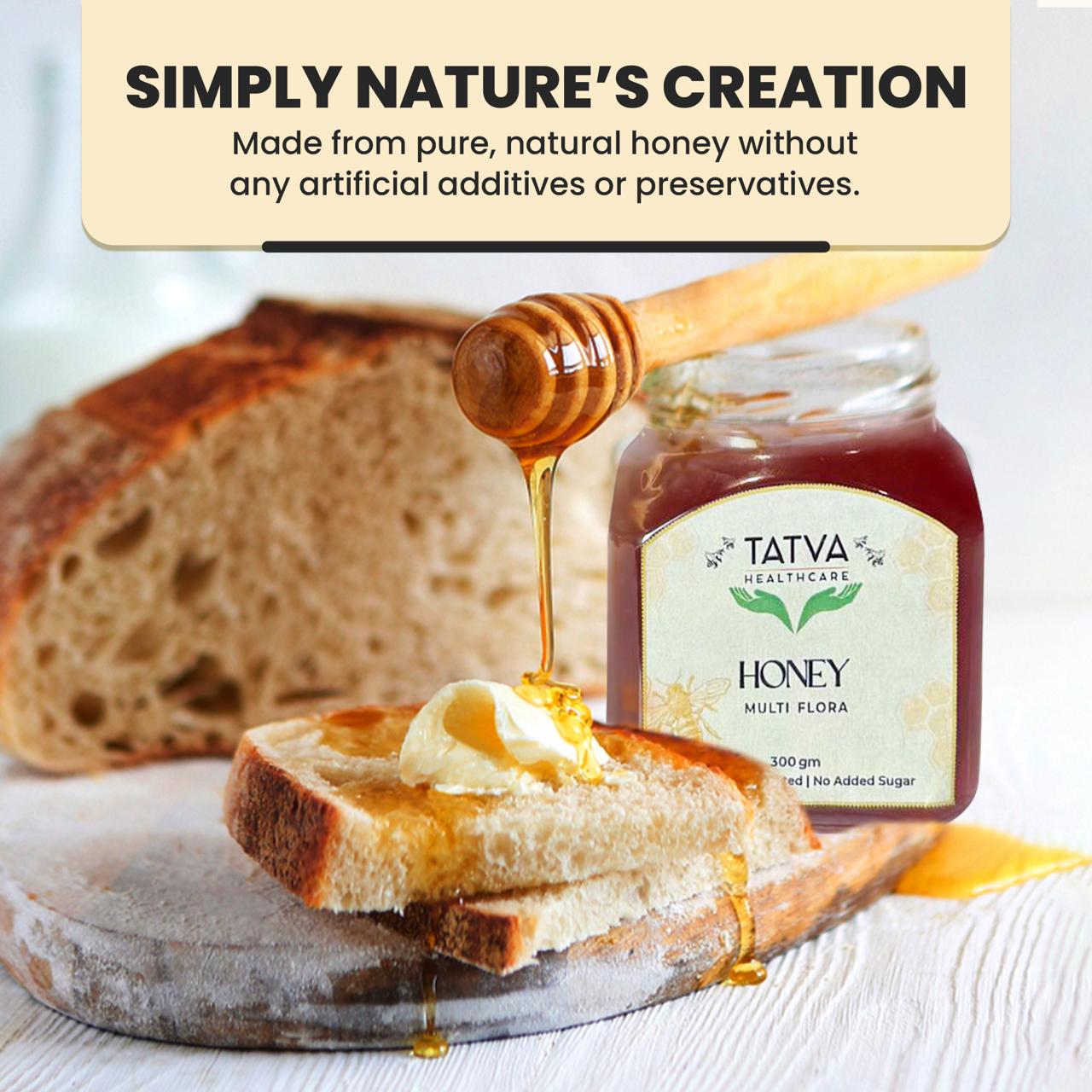 Himalayan Raw Honey | Pure, Unprocessed & Eco - Friendly – Honey & Syrups on Brown Living™. SKU: TATVA-HNY-300. Img 6.