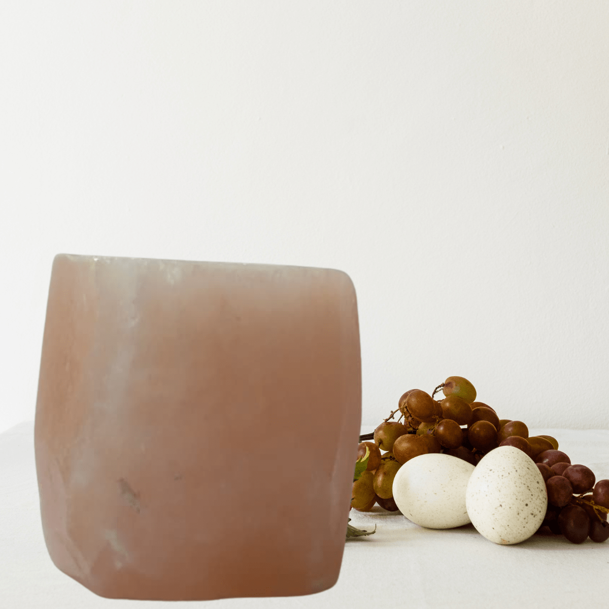 Himalayan Salt Candle Holder – Candles & Fragrances on Brown Living™. SKU: OEP317. Img 1.