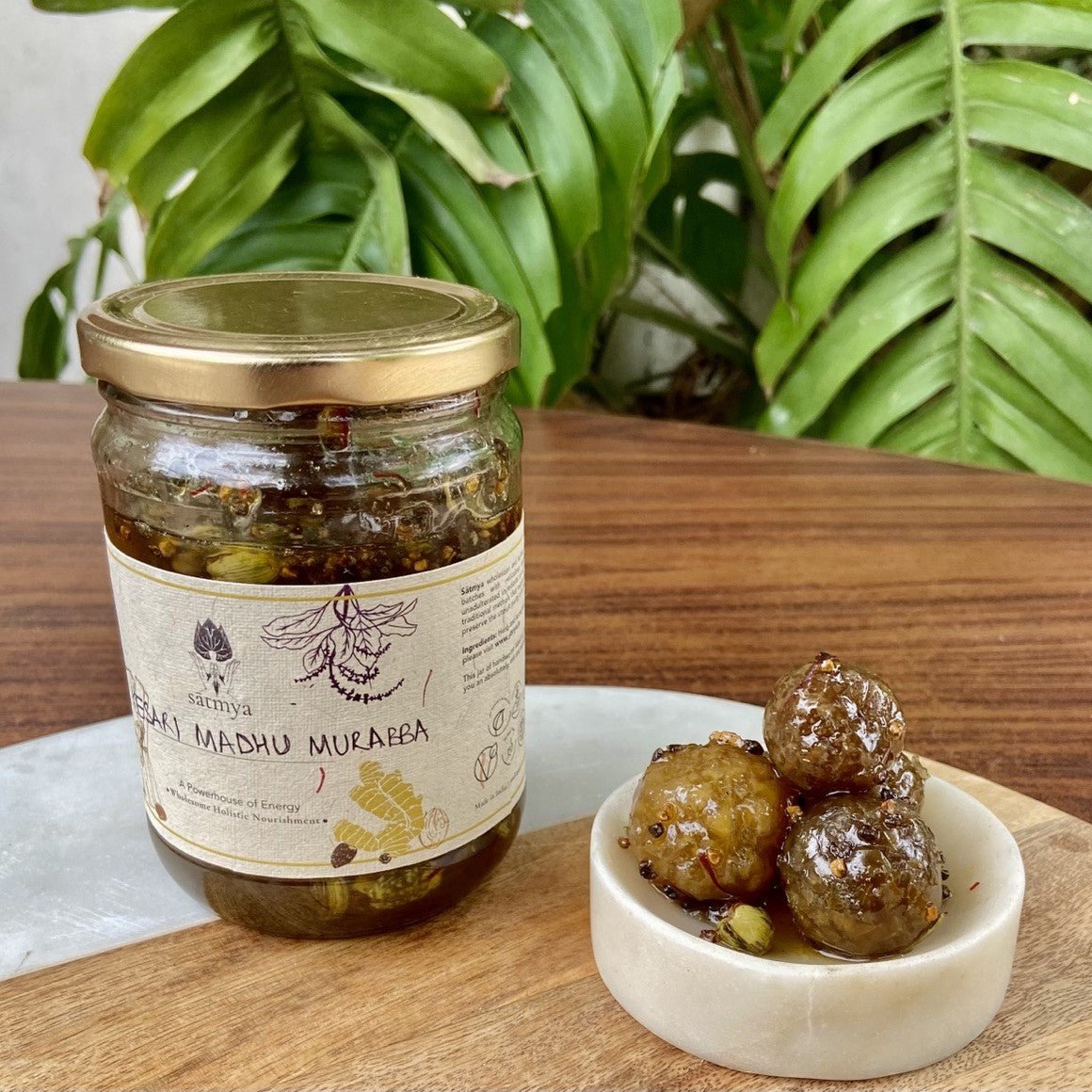 Homemade Kesari Madhu Amla Murabba – Sweets on Brown Living™. SKU: Kesar_625gms992. Img 2.