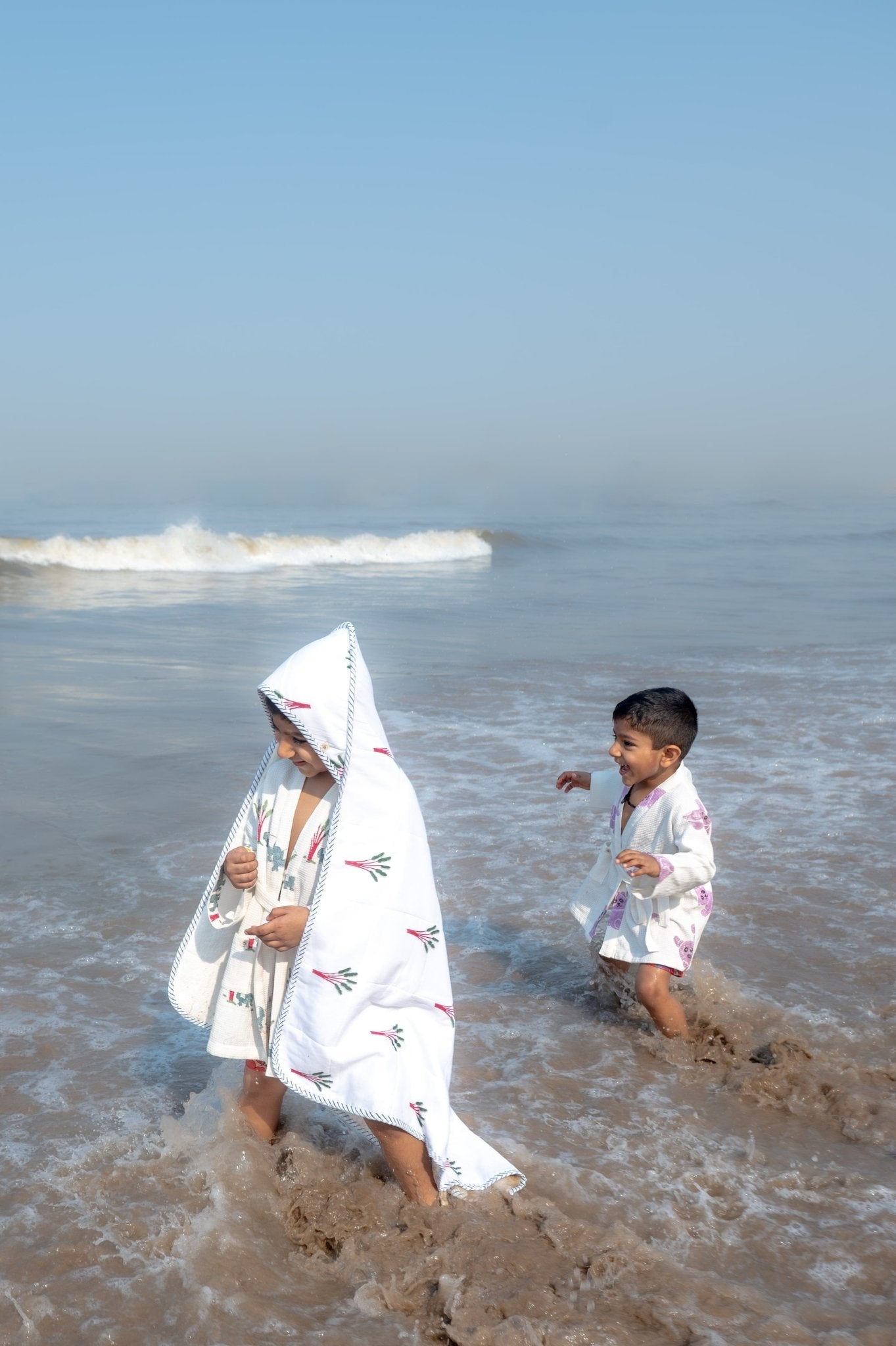 Hooded Baby & Kids Towel in Elle Earthy Print – Bath Linens on Brown Living™. SKU: MSY-00431B-Earthy. Img 10.