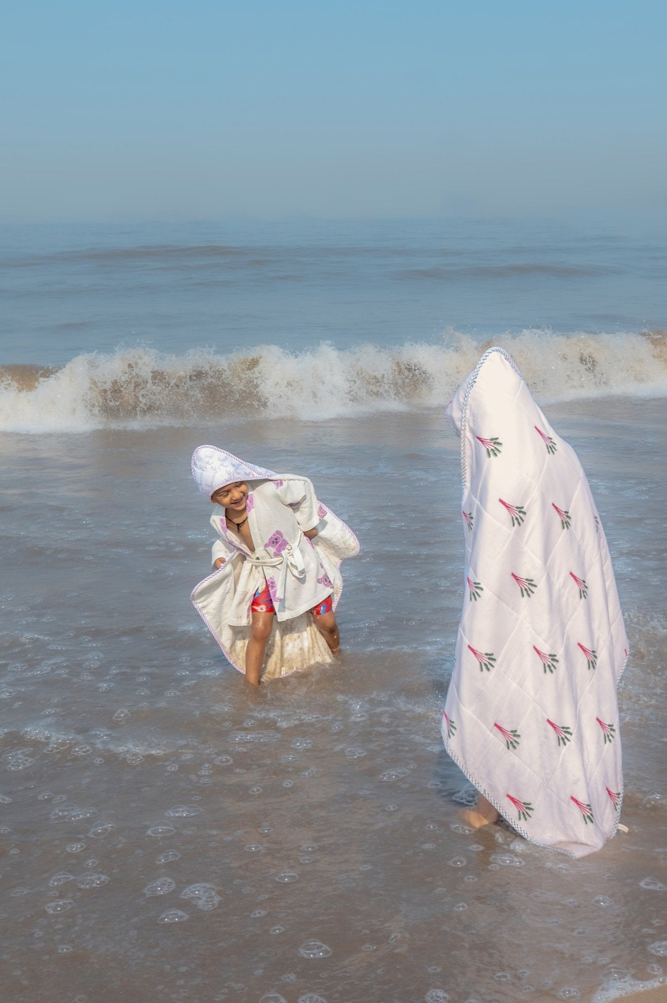 Hooded Baby & Kids Towel in Elle Earthy Print – Bath Linens on Brown Living™. SKU: MSY-00431B-Earthy. Img 5.