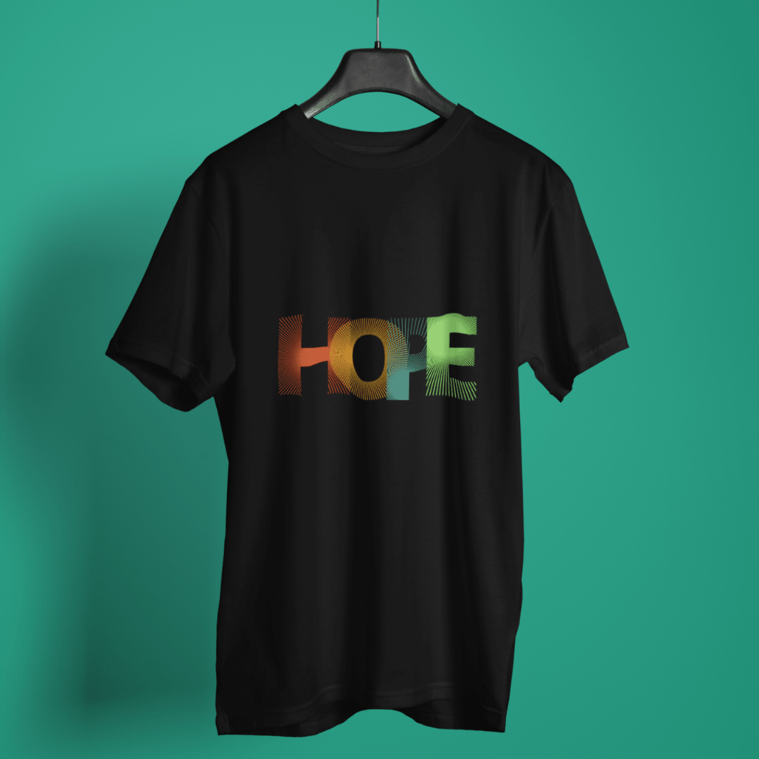 Hope | Hemp T-Shirt | Unisex – Mens T-Shirt on Brown Living™. SKU: Hope-S. Img 3.