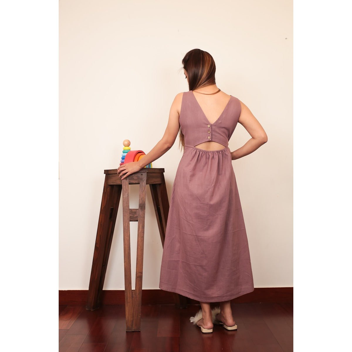 Hopping Hedgehog Dress Mama | Cotton Maternity Wear for Pregnancy – Womens Maternity Wear on Brown Living™. SKU: MCBL122S. Img 2.