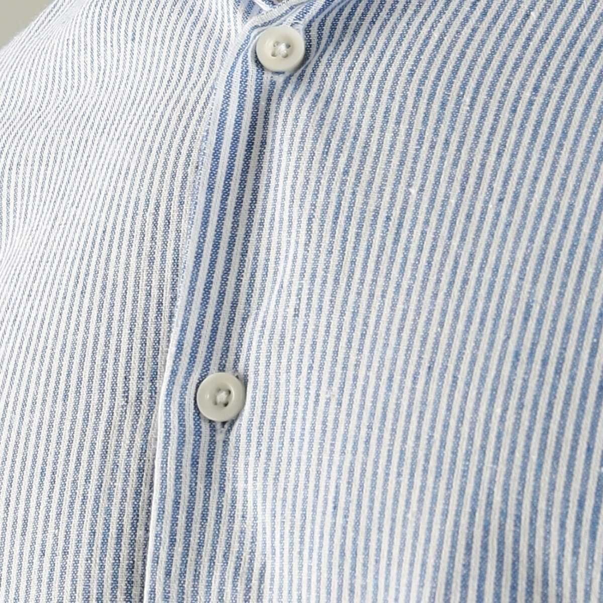Horizon Stripes Shirt – Casual Cotton Shirt for Men – Mens Shirt on Brown Living™. SKU: CS - HZ - F - S. Img 2.