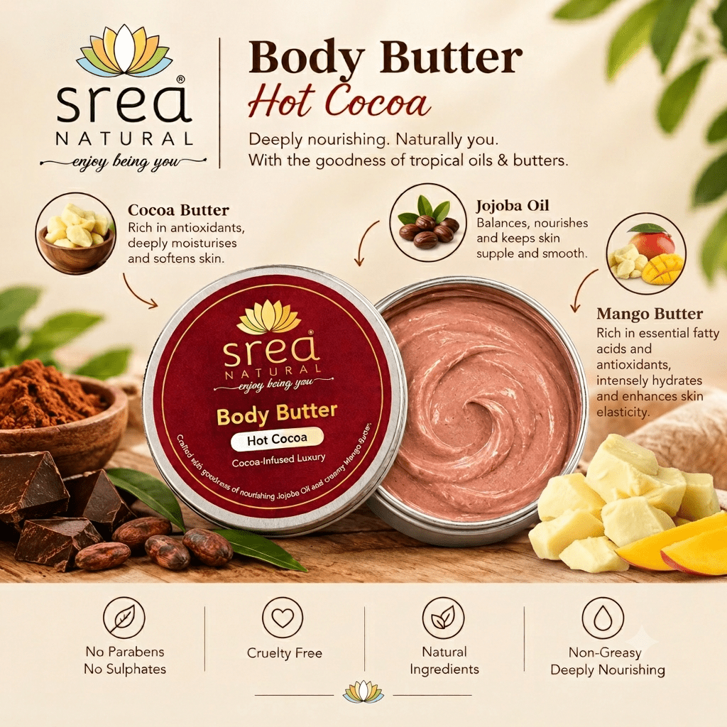 Hot Cocoa Emulsified Body Butter | Moisturising Body Care – Body Butter on Brown Living™. SKU: SN-BB-HC150. Img 1.
