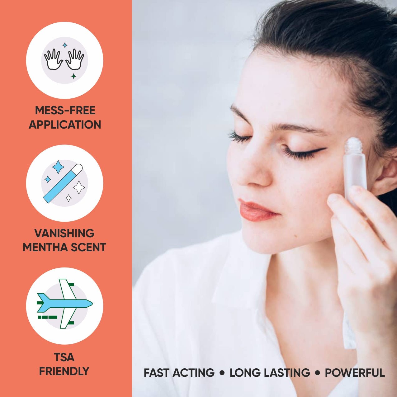 Hot & Cold Roll - On for Pain Relief – Natural Relief Aromatherapy – Essential Oils on Brown Living™. SKU: Aromatic-01. Img 2.