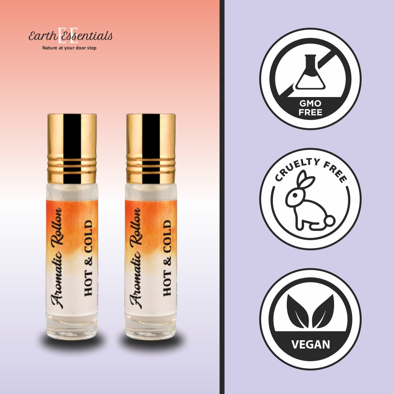 Hot & Cold Roll - On for Pain Relief – Natural Relief Aromatherapy – Essential Oils on Brown Living™. SKU: Aromatic-01. Img 6.