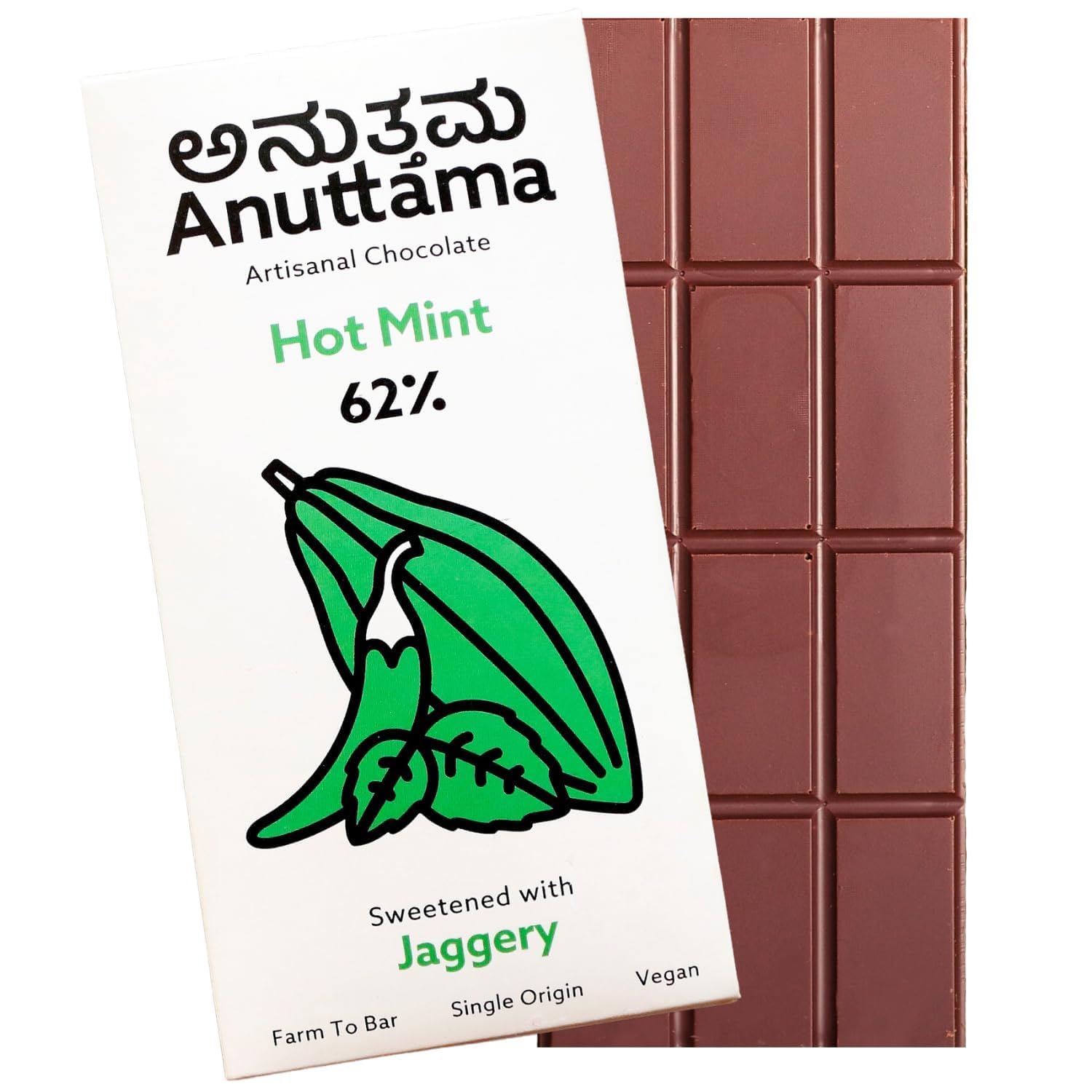 COCOA様 Hot Mint 62% Cocoa Dark Chocolate – Bold Cocoa with Mint Notes by