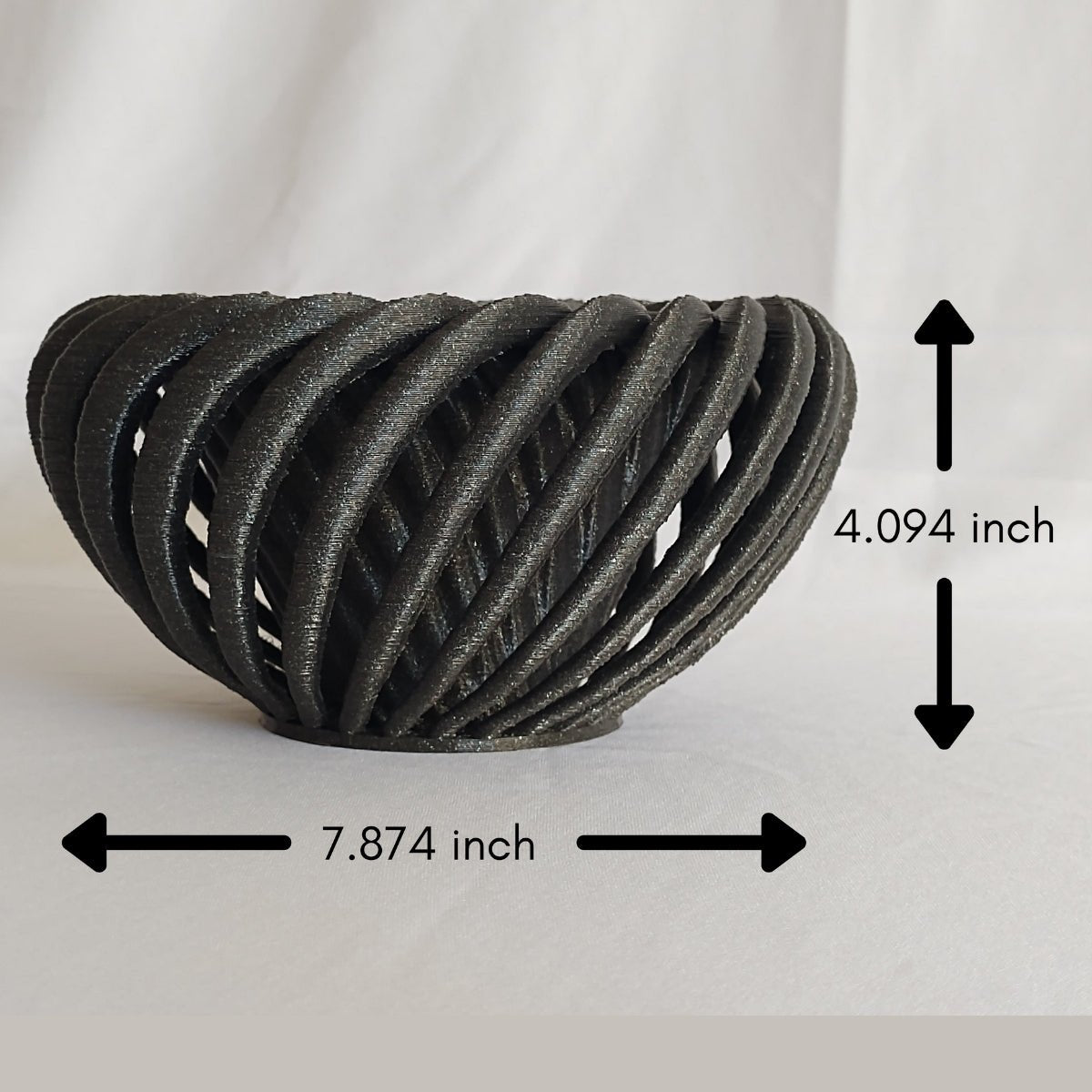 Hurricane Innard Plant - Based Twinkling Black Bowl – Home Decor on Brown Living™. SKU: HUINEDPLTKA082. Img 4.