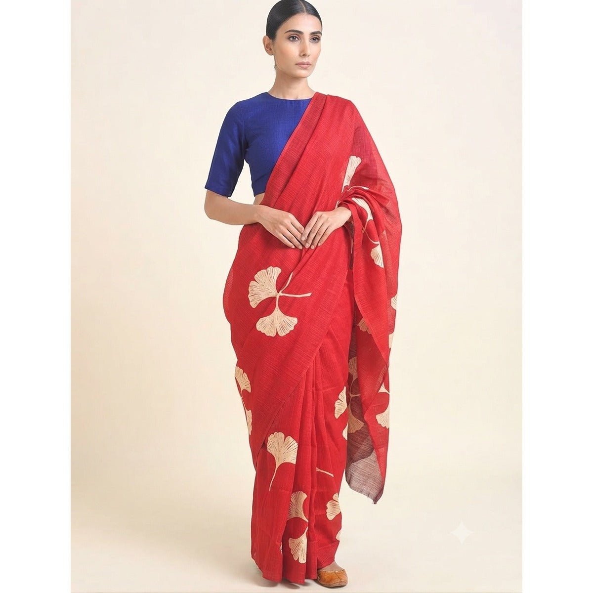 Icho 100% Natural Mulberry Silk Saree | Handcrafted Saree – Womens Saree on Brown Living™. SKU: NAESA20. Img 1.