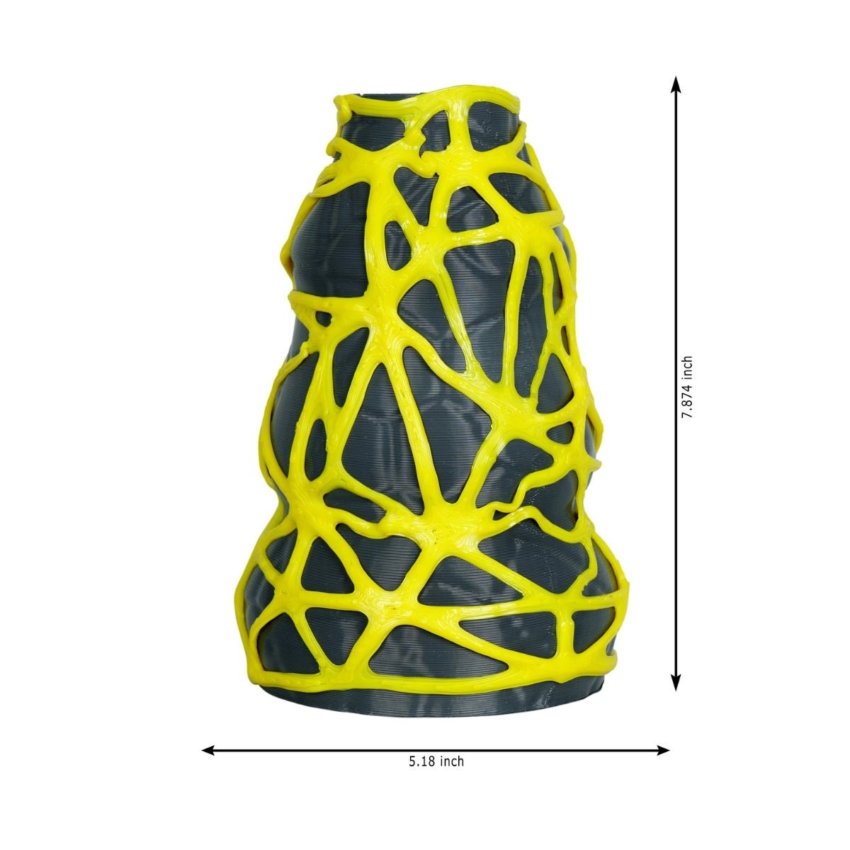 Immerse Amarvel Plant - Based Grey & Yellow Vase – Home Decor on Brown Living™. SKU: IMAMEDPLGRA029. Img 4.