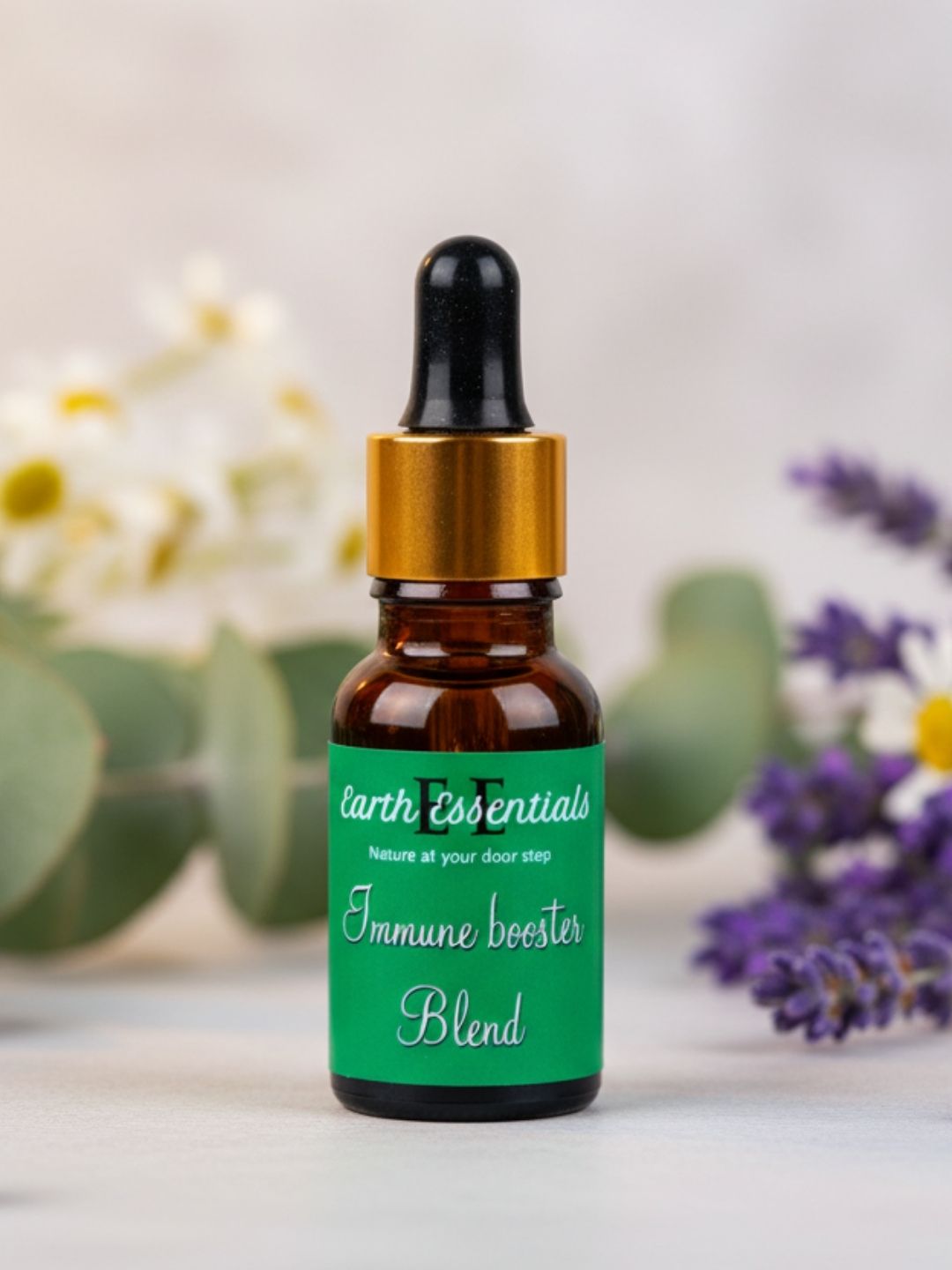 Immune Booster Essential Oil Blend 15 ml – Natural Wellness Support – Essential Oils on Brown Living™. SKU: E-Immune-01. Img 4.