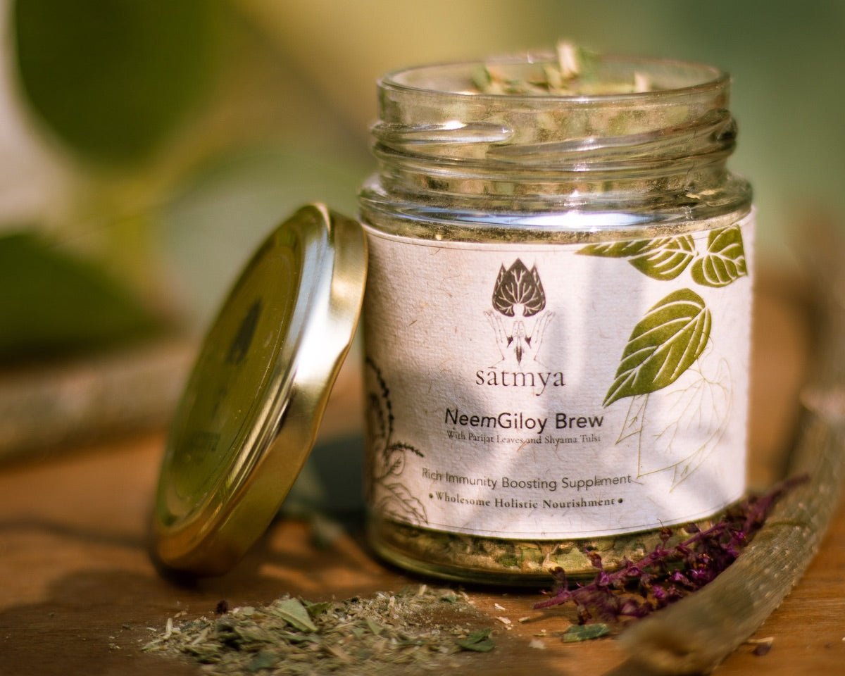 Immunity Boosting Neem Giloy Brew – Health & Energy Drinks on Brown Living™. SKU: Neemg_50gms998. Img 2.
