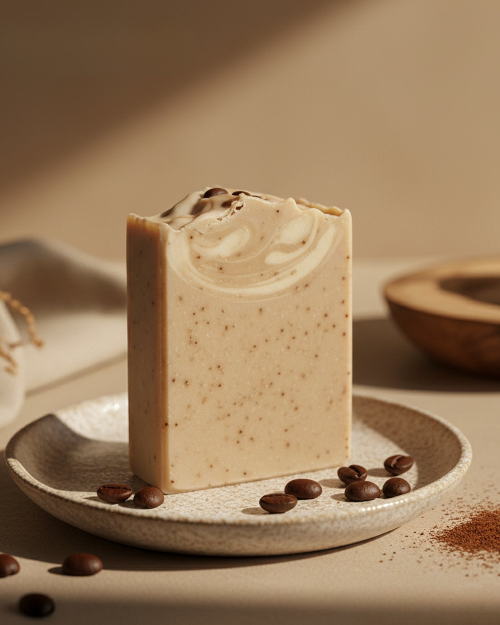 Indian Coffee | Body & Face Soap – Body Soap on Brown Living™. SKU: Artisanal - Coffee. Img 1.