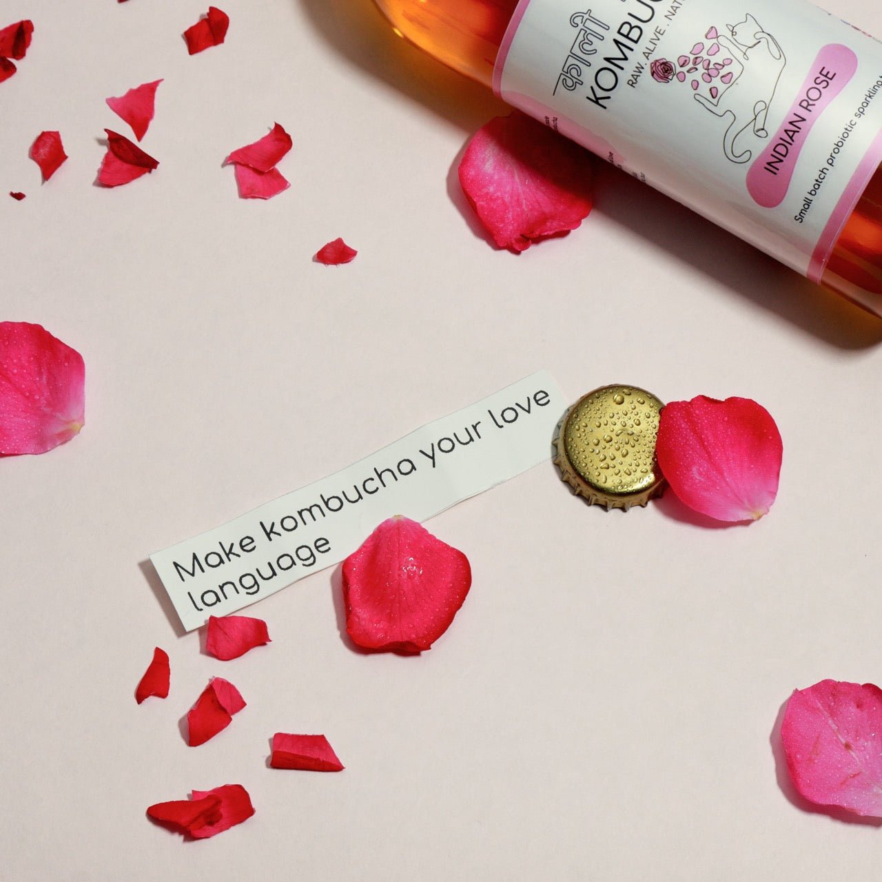 Indian Rose Kombucha 250ml | Probiotic Floral Fermented Drink – Health & Energy Drinks on Brown Living™. SKU: KBKIR. Img 5.