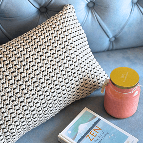 Indigo Mirage Cushion Cover Handcrafted Cotton Decorative Cover – Covers & Inserts on Brown Living™. SKU: TLD-BL-17. Img 3.