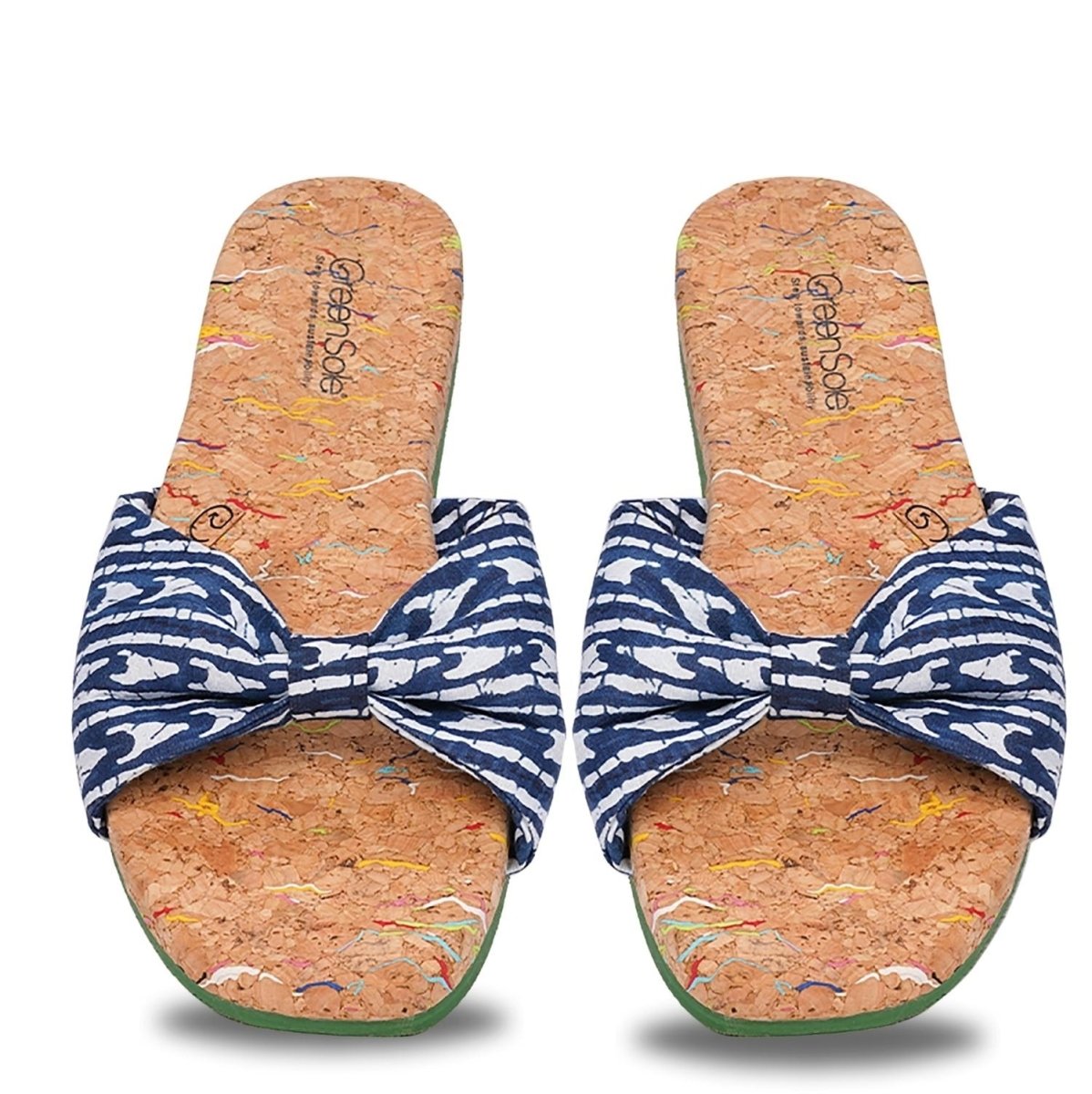 Indigo Wave Women's Flip Flop Sandals – Womens Flip Flops on Brown Living™. SKU: GreenSole_FL00000527. Img 3.